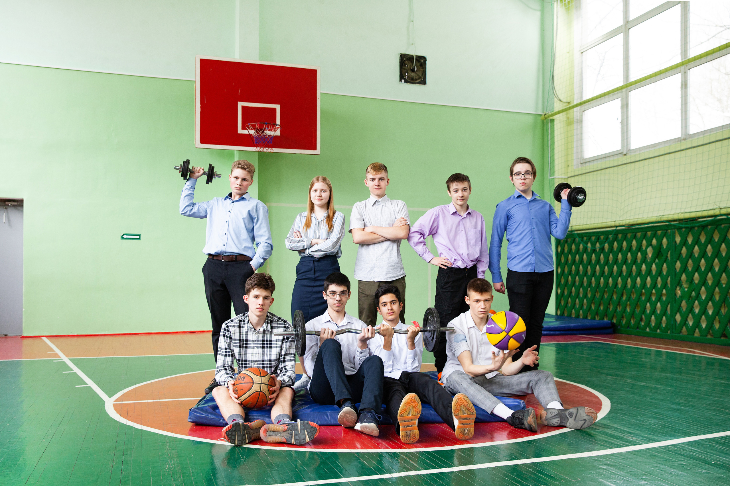 фото в школьном спортзале