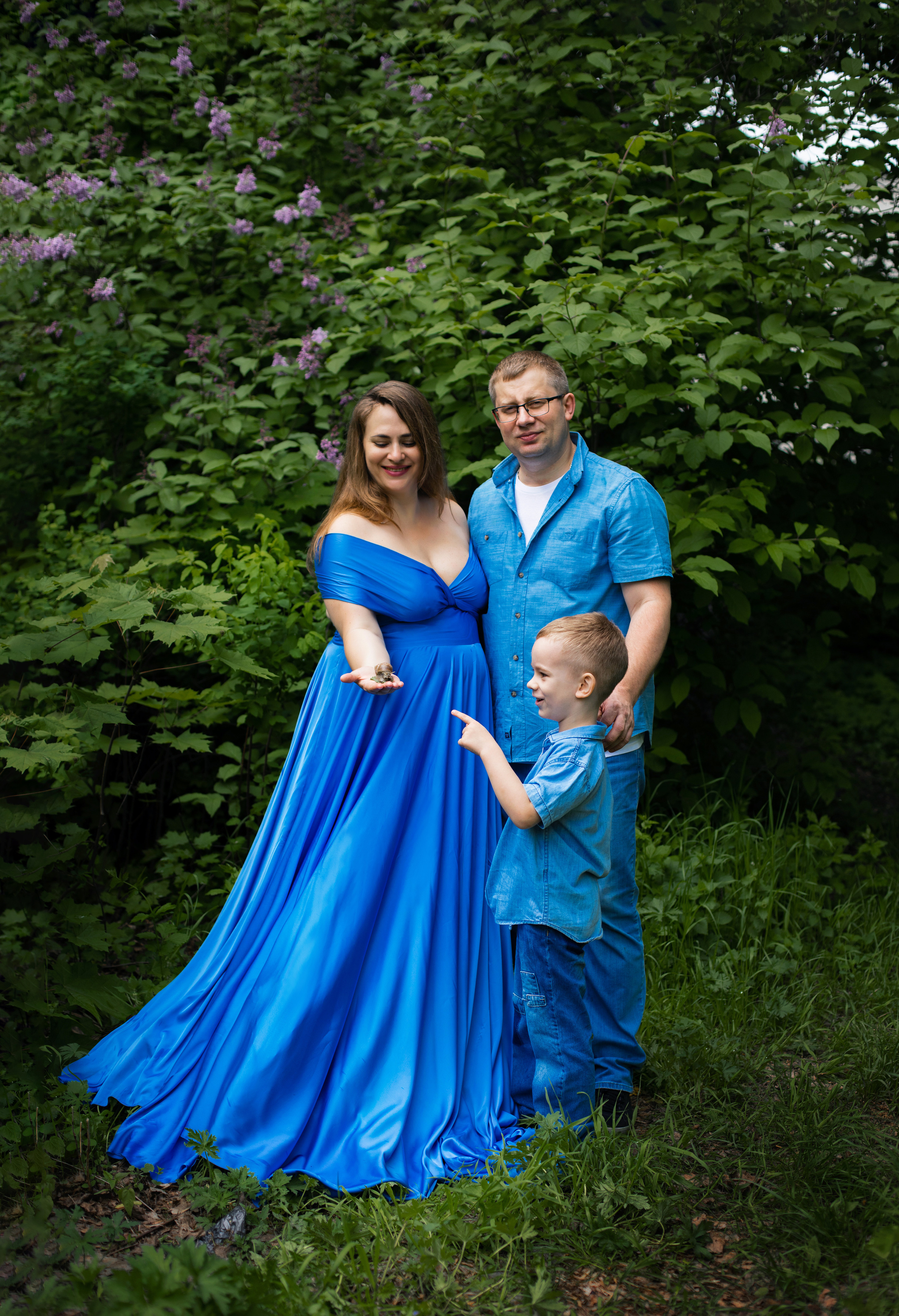 Семейная фотосессия в синем