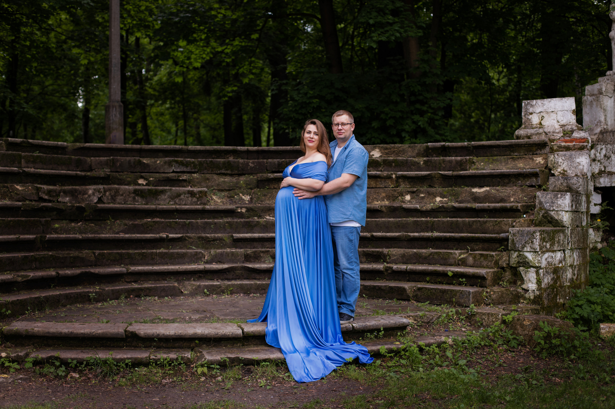 Красивая съёмка беременности на природе