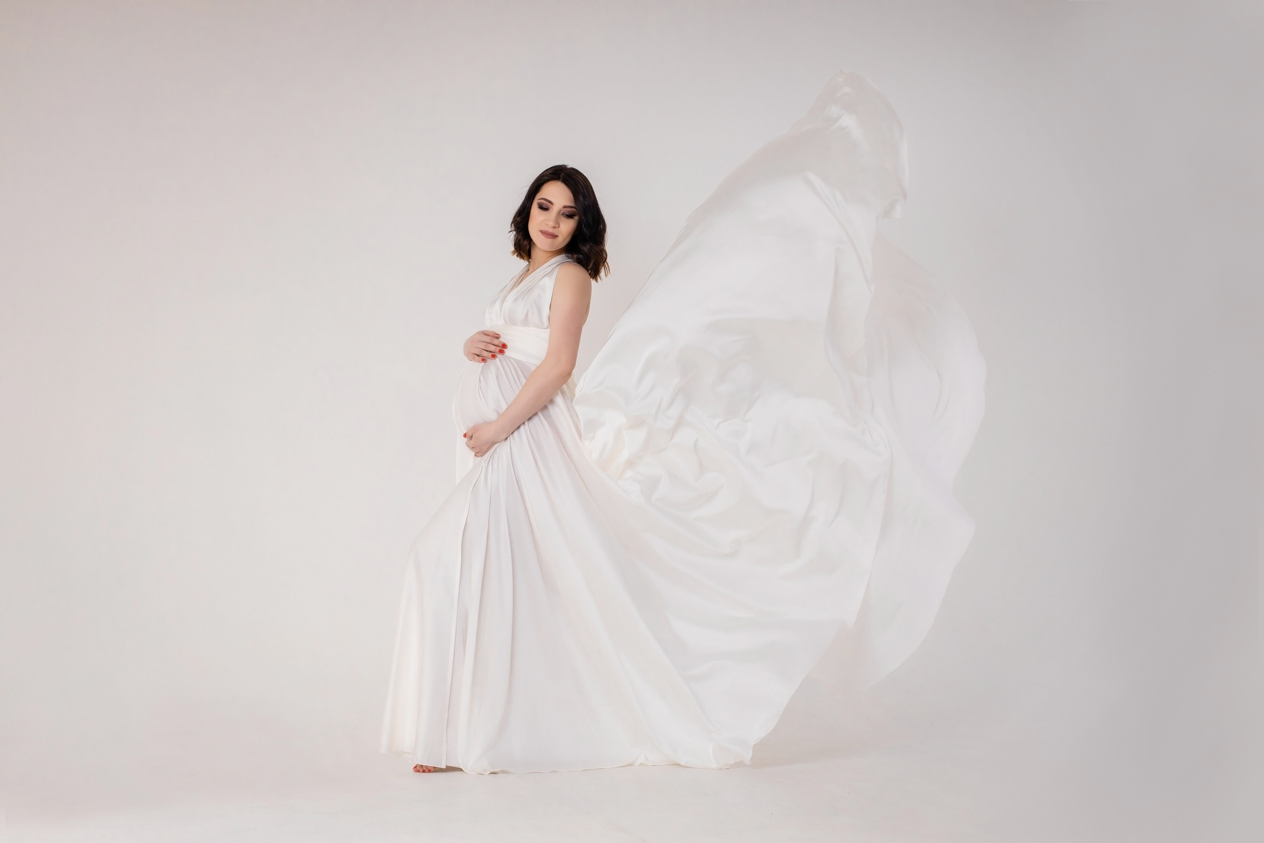 Летящее платье для беременной