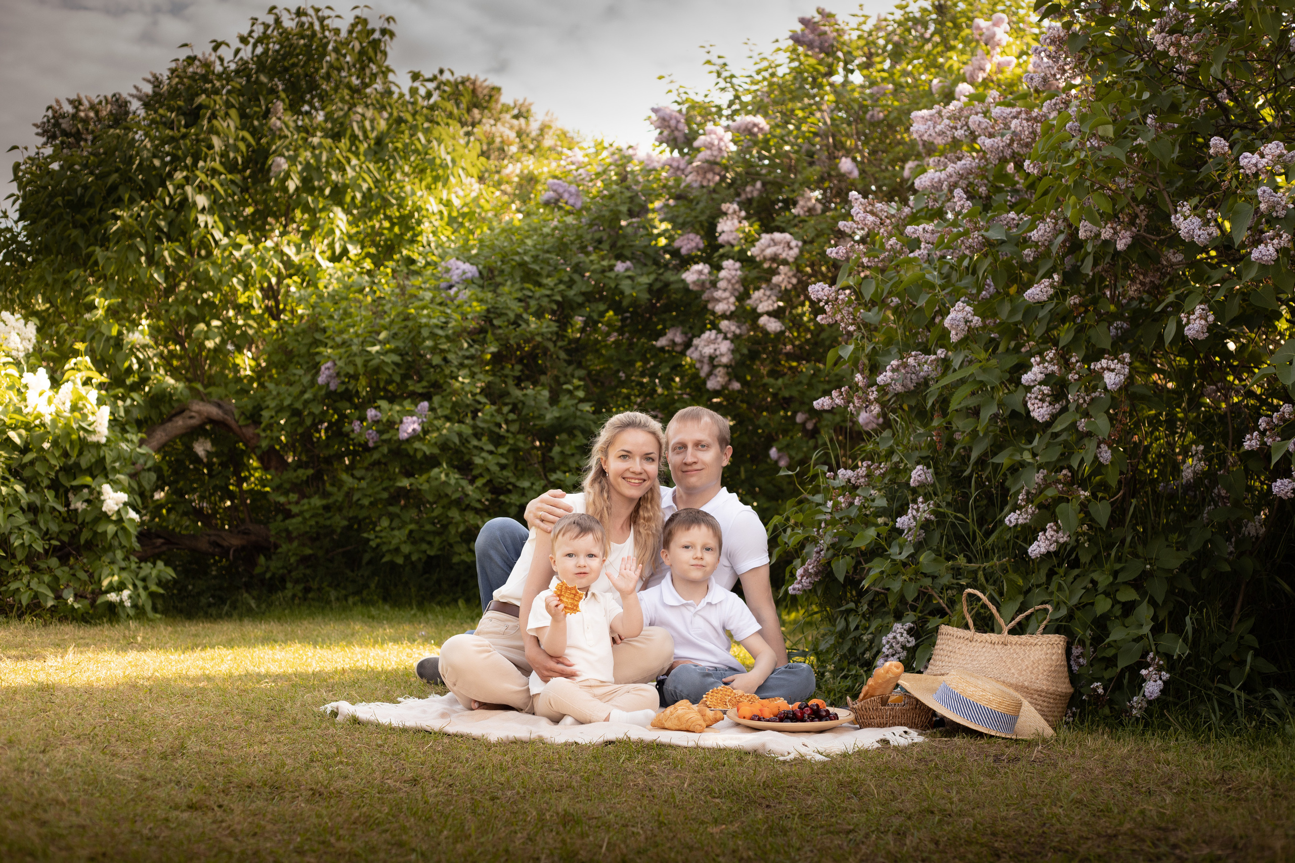 семья на природе