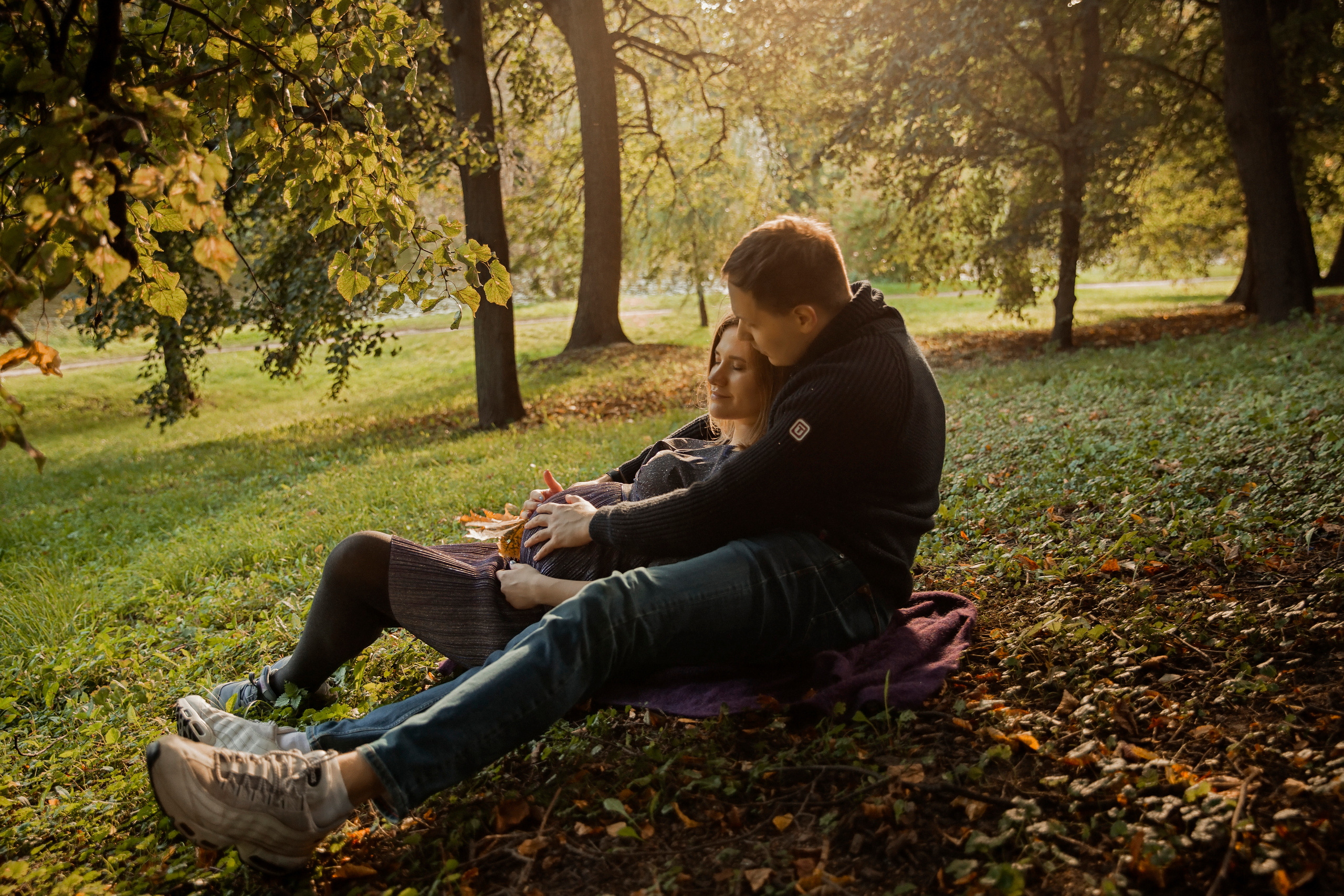 Осенняя фотосессия беременности
