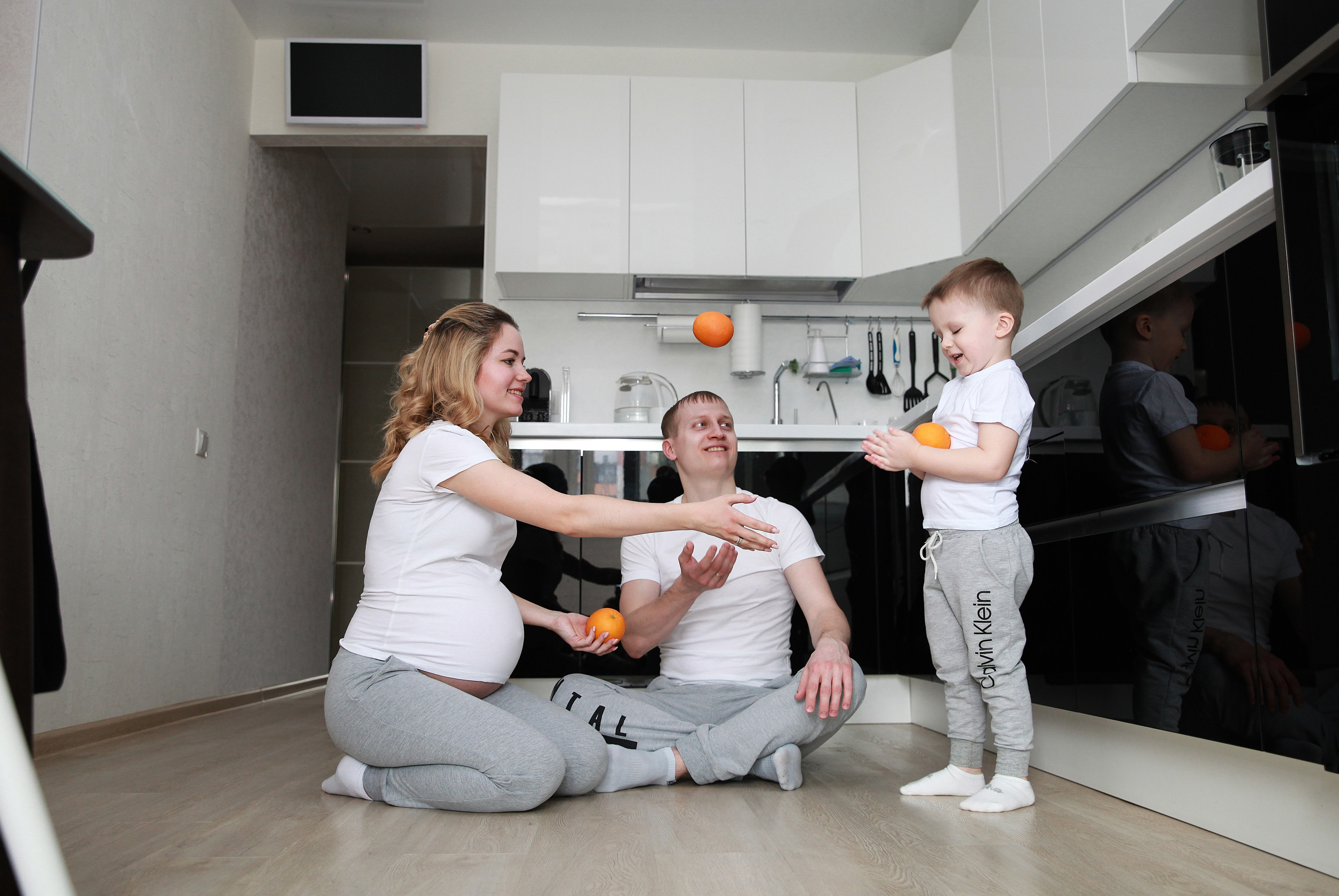 домашняя фотосессия на кухне