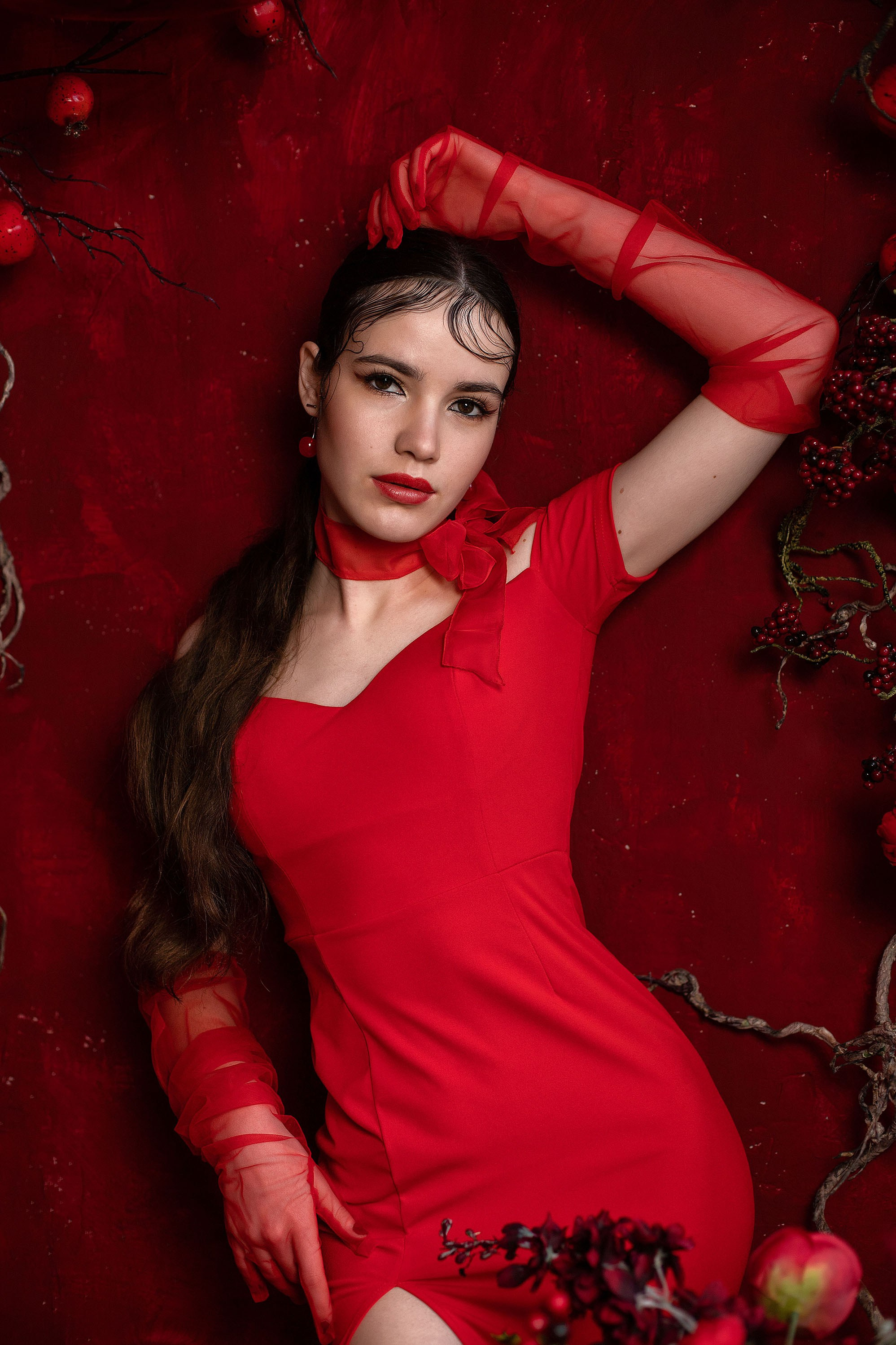 Фотопроект «Ledy in red». Женский и портретный фотограф Мила Прошина. Краснодаар