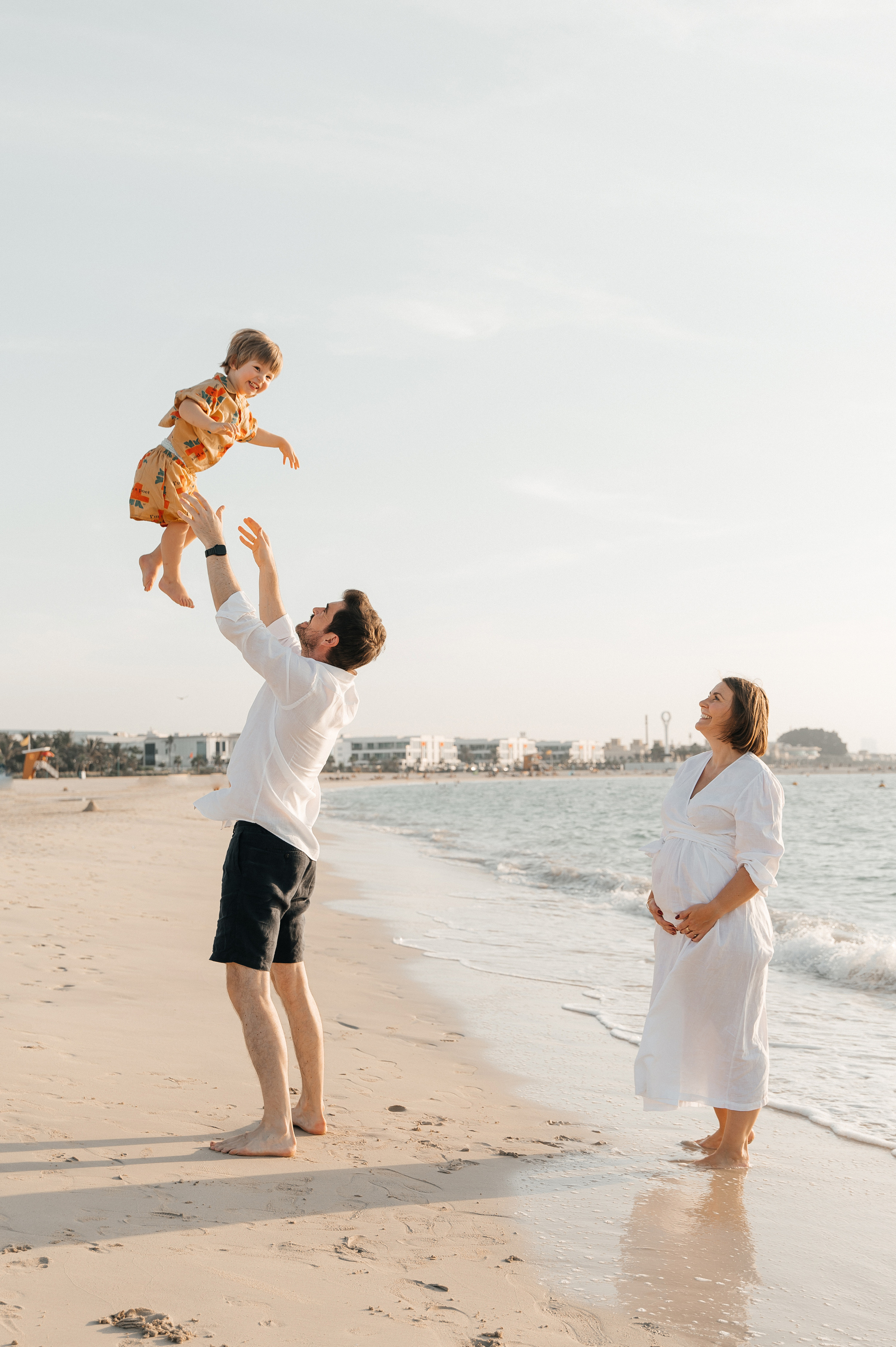 Sunset on the beach. Wedding and family photographer in Dubai Vasilii Albul