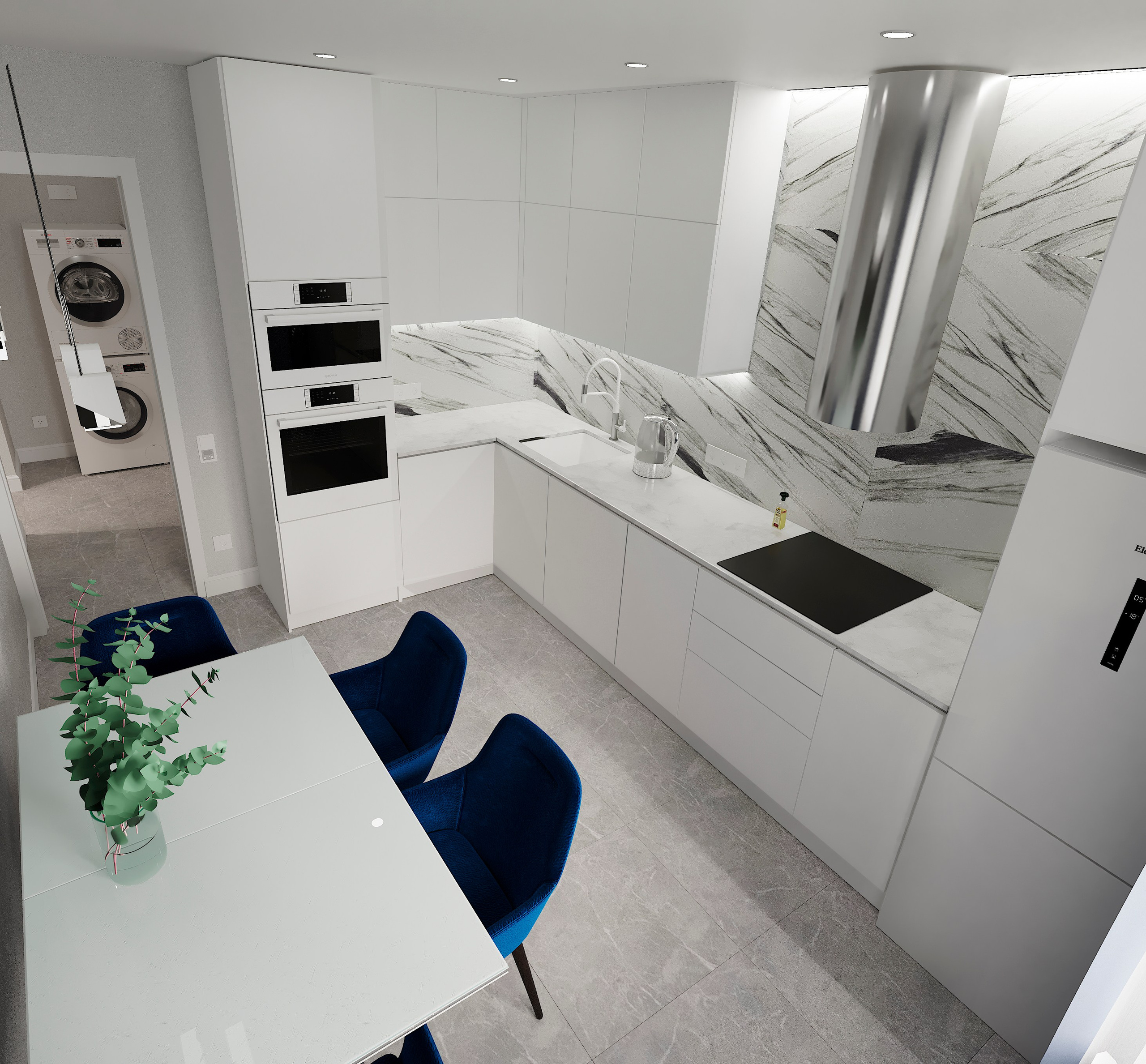 Интерьер в современном стиле с яркими акцентами г. Москва. Lina architector | Дизайн интерьера