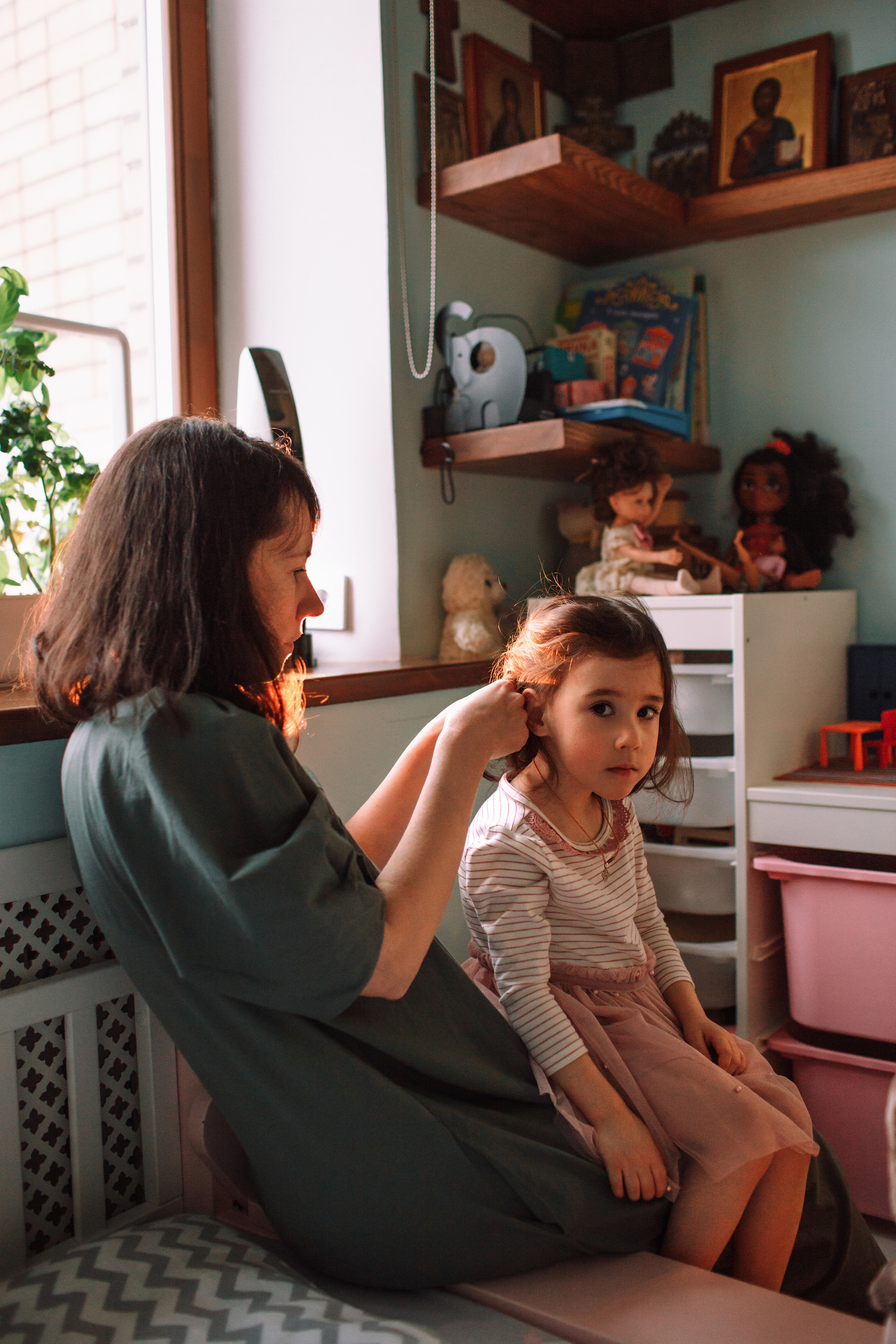 Алла, Андрей и девочки. Домашняя съемка. Детский и семейный фотограф в Москве и московской области Елена Титова