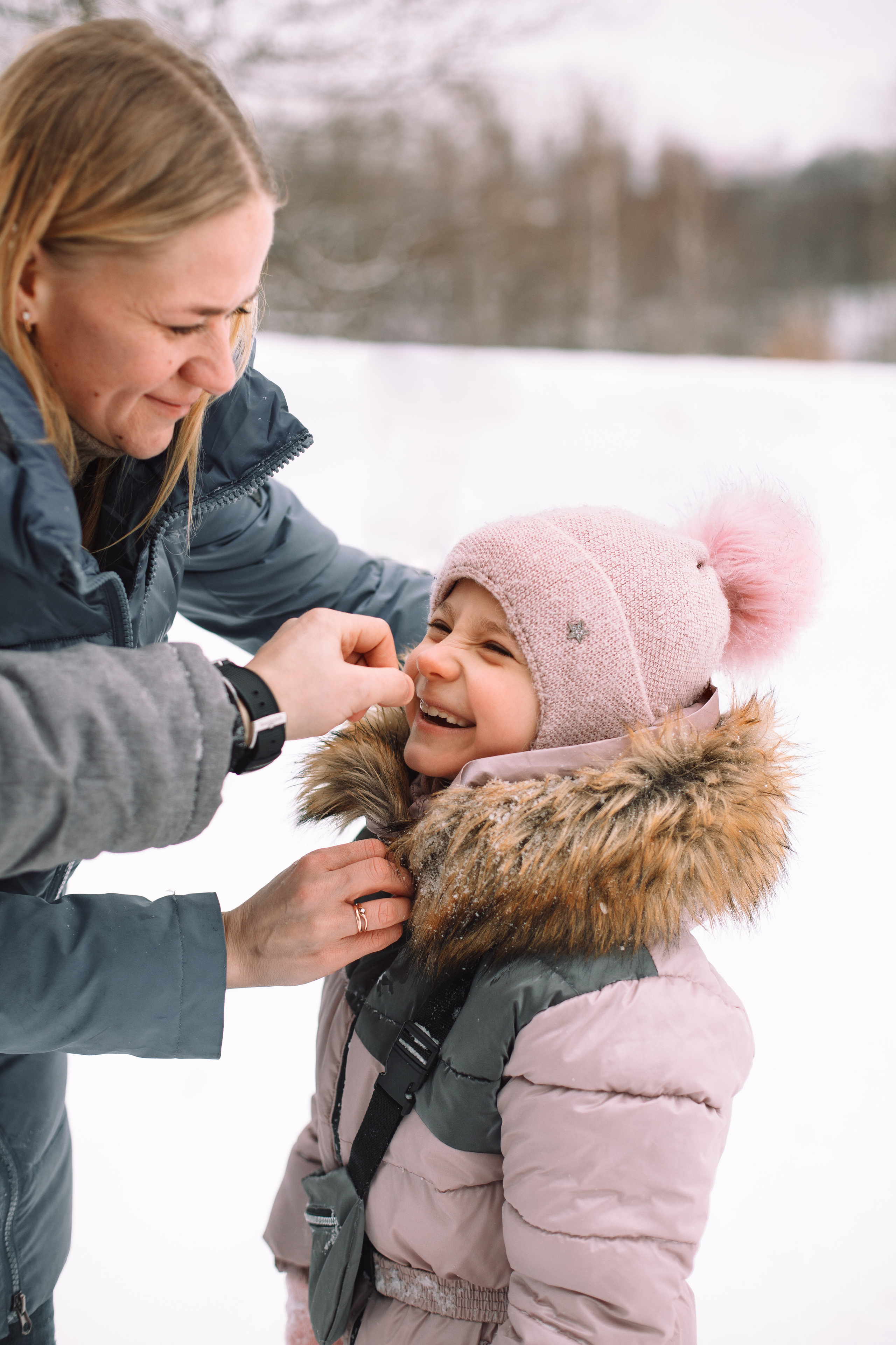 Семейная фотосессия в парке зимой. Детский и семейный фотограф в Москве и московской области Елена Титова