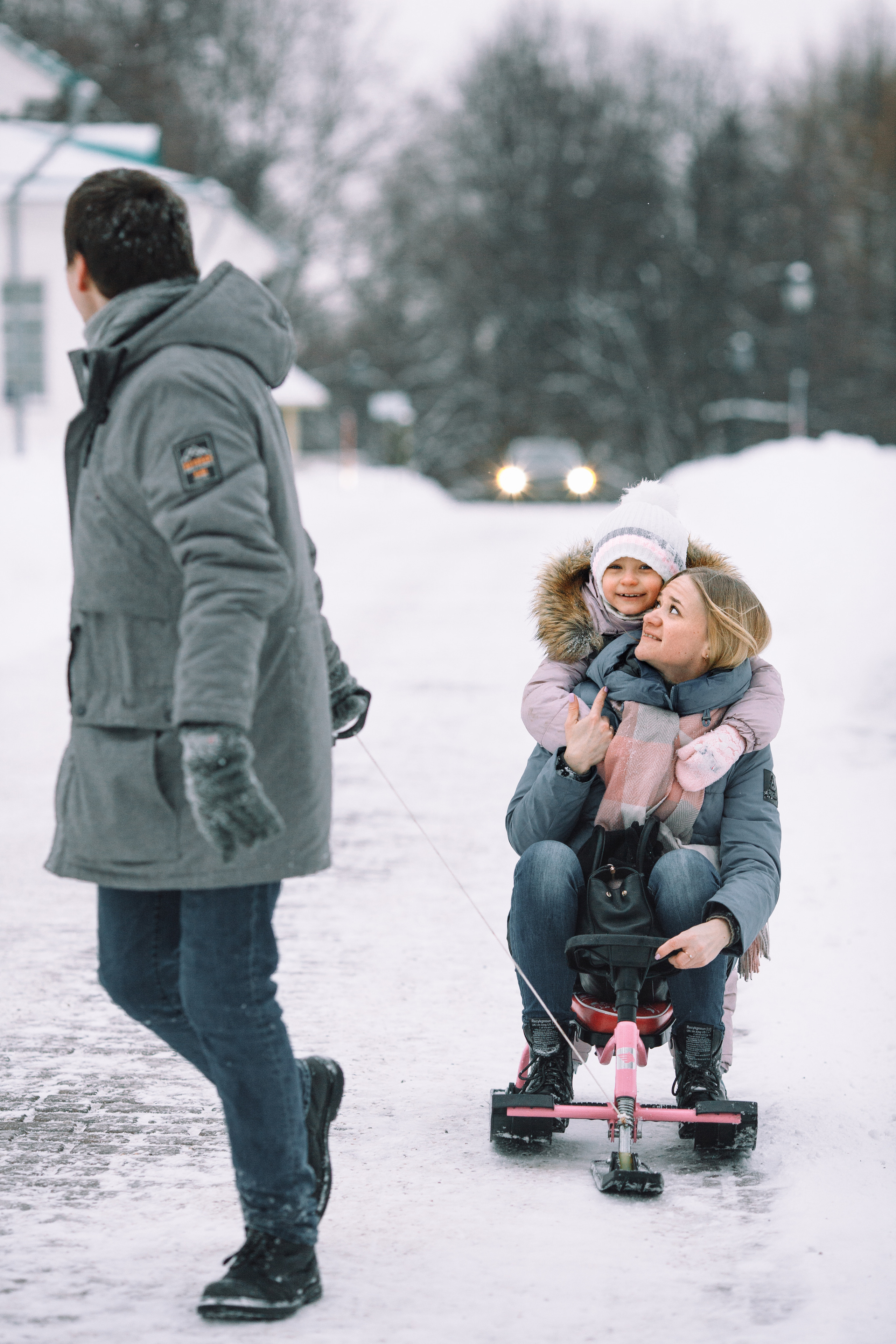 Семейная фотосессия в парке зимой. Детский и семейный фотограф в Москве и московской области Елена Титова