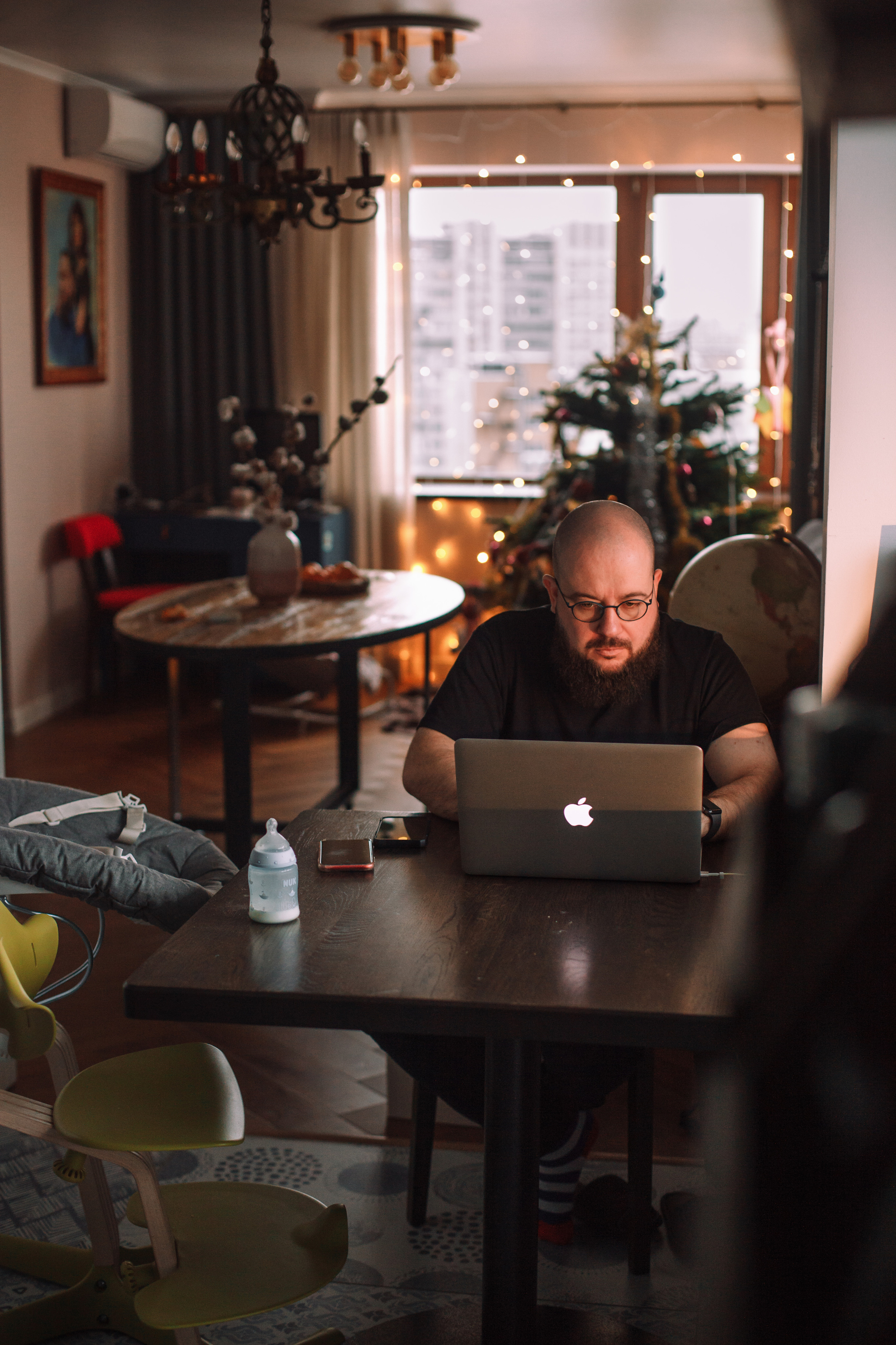 Алла, Андрей и девочки. Домашняя съемка. Детский и семейный фотограф в Москве и московской области Елена Титова