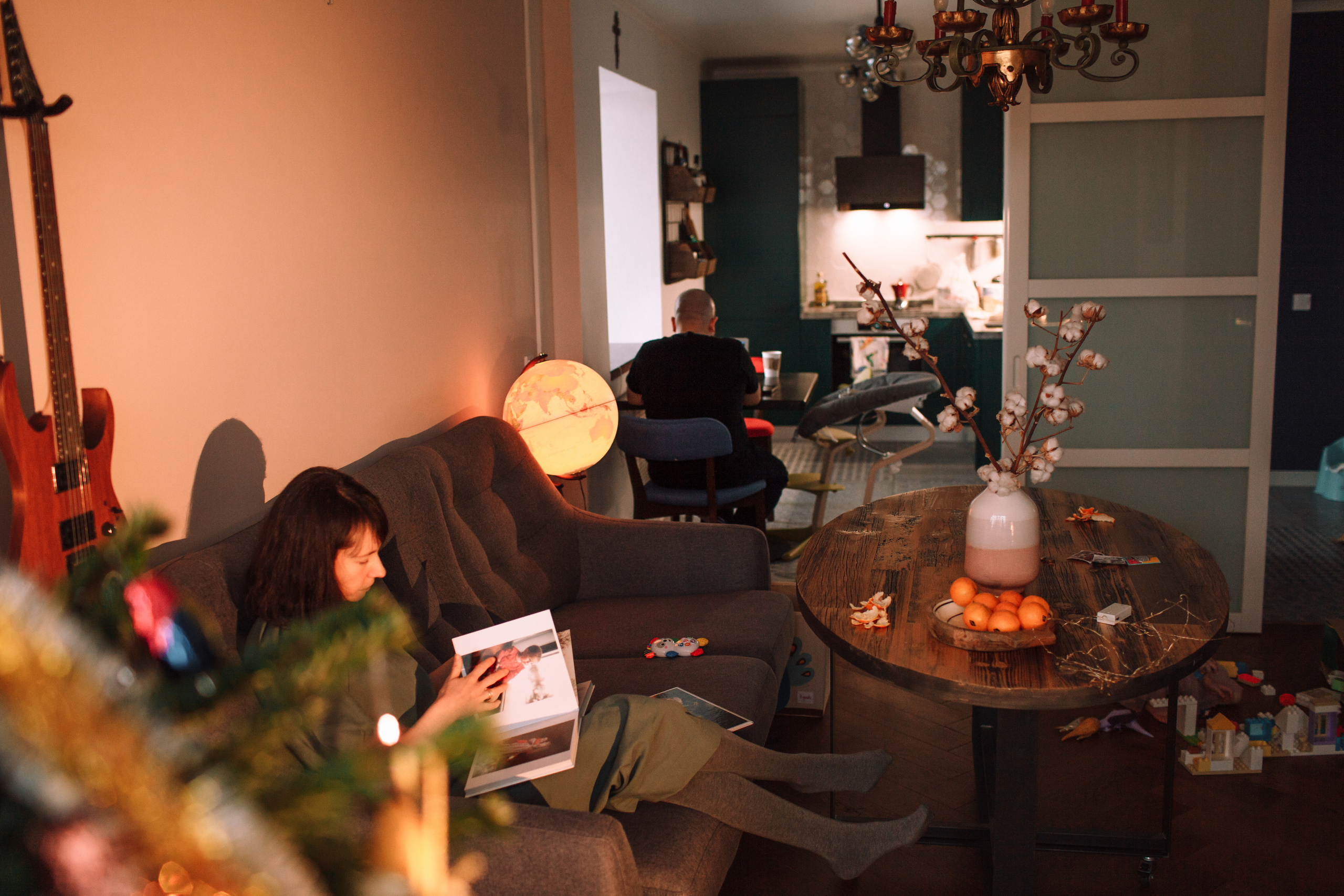 Алла, Андрей и девочки. Домашняя съемка. Детский и семейный фотограф в Москве и московской области Елена Титова