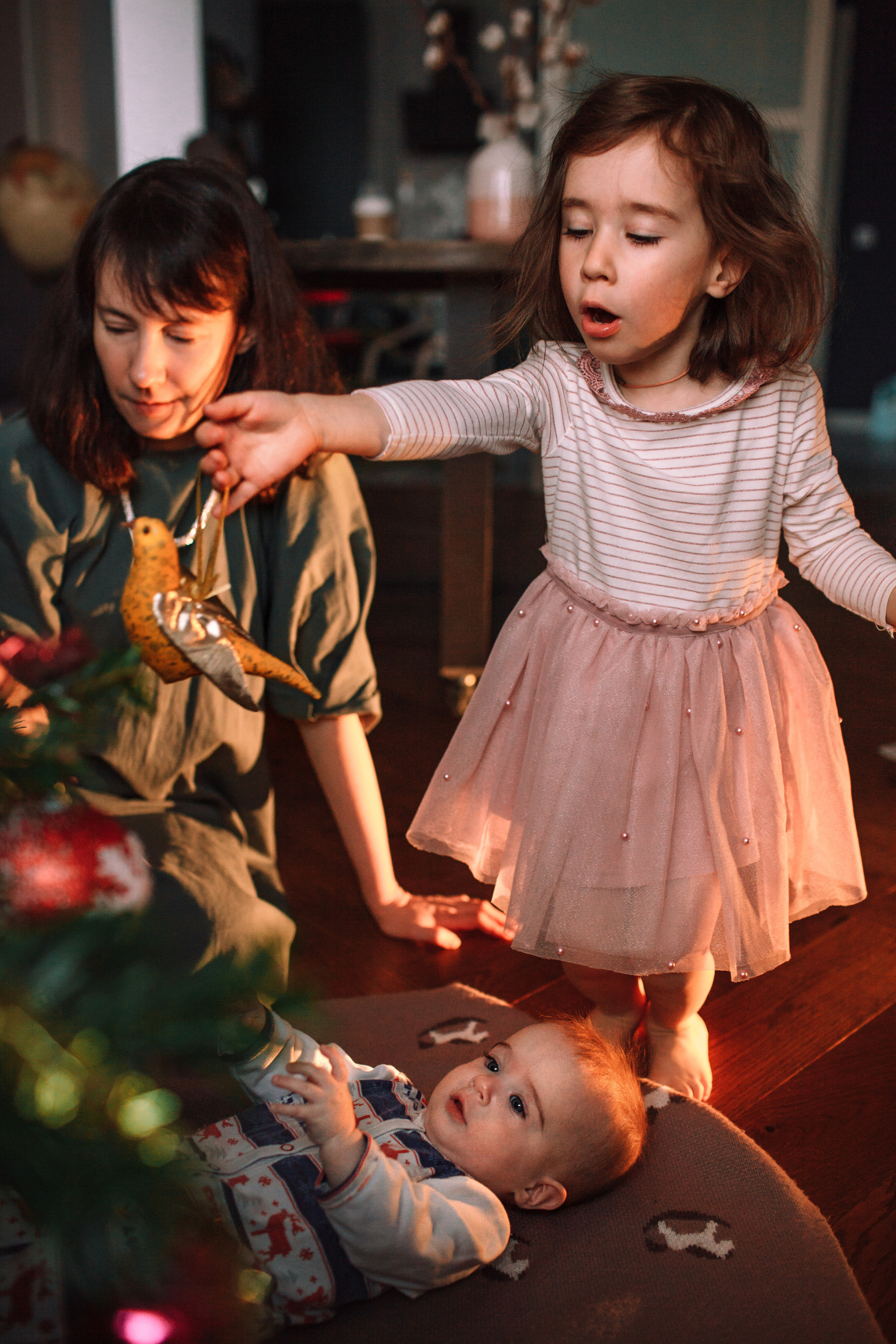 Алла, Андрей и девочки. Домашняя съемка. Детский и семейный фотограф в Москве и московской области Елена Титова