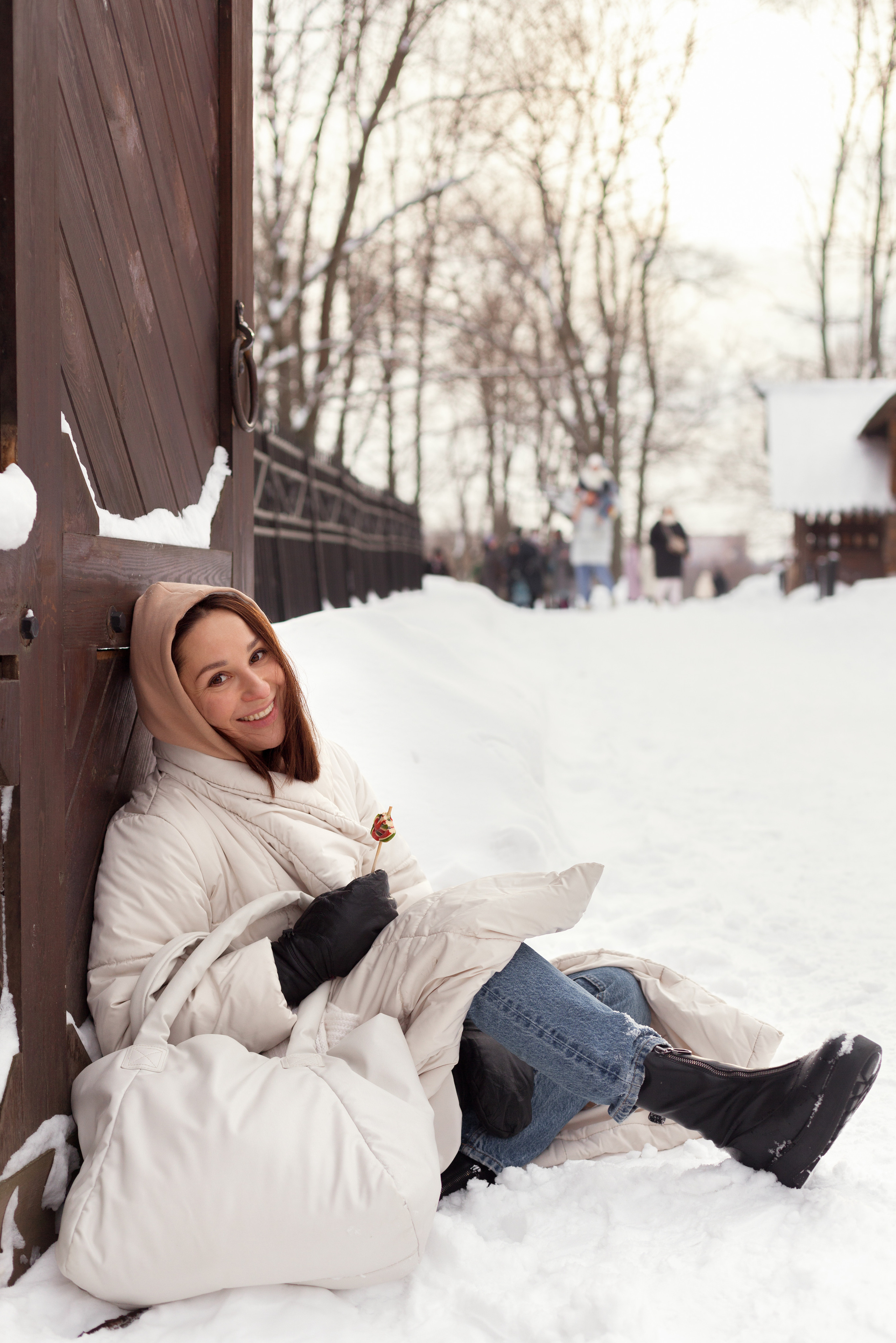 Семейная фотопрогулка зимой с родителями и бабушкой. Детский и семейный фотограф в Москве и московской области Елена Титова