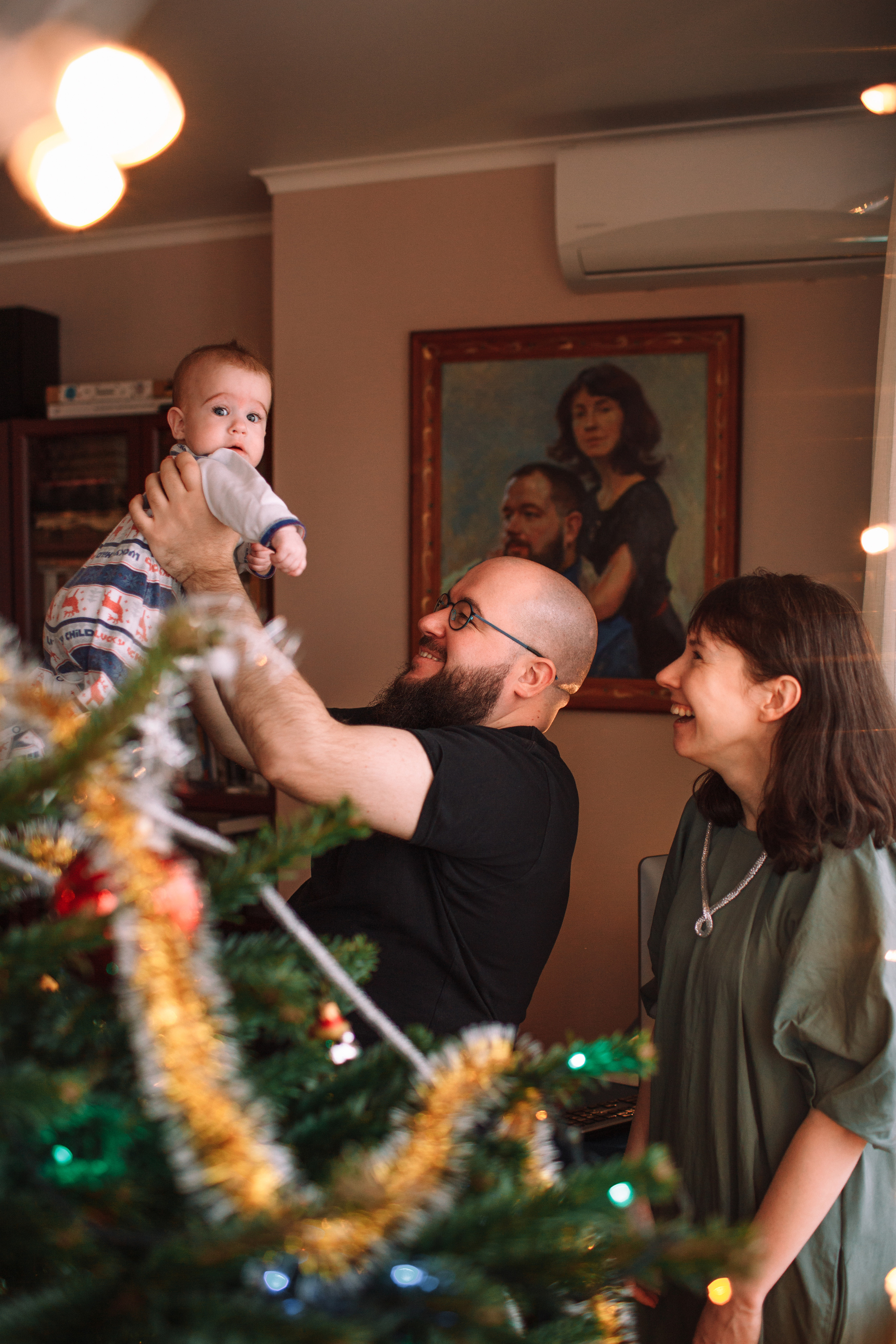 Алла, Андрей и девочки. Домашняя съемка. Детский и семейный фотограф в Москве и московской области Елена Титова