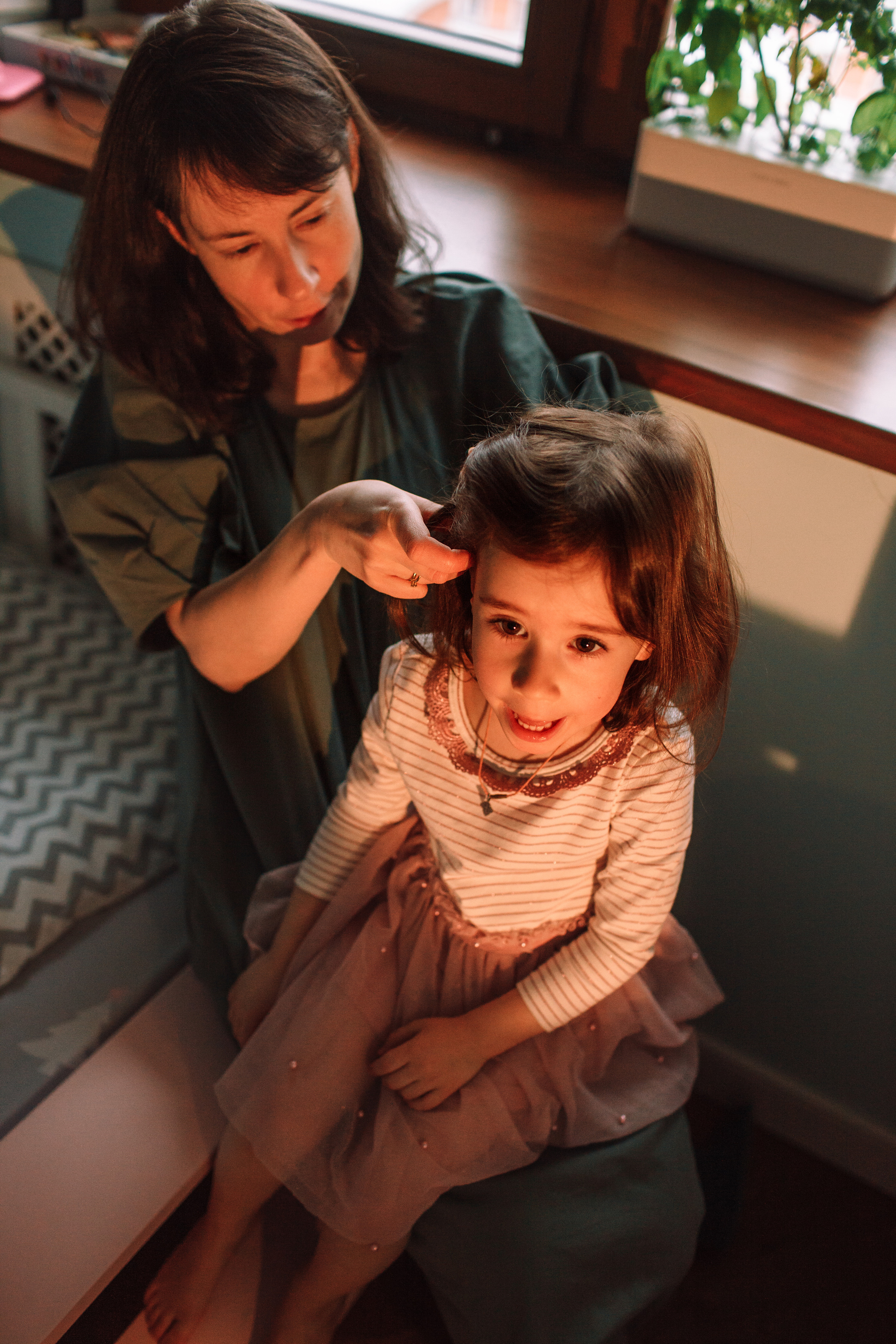 Алла, Андрей и девочки. Домашняя съемка. Детский и семейный фотограф в Москве и московской области Елена Титова