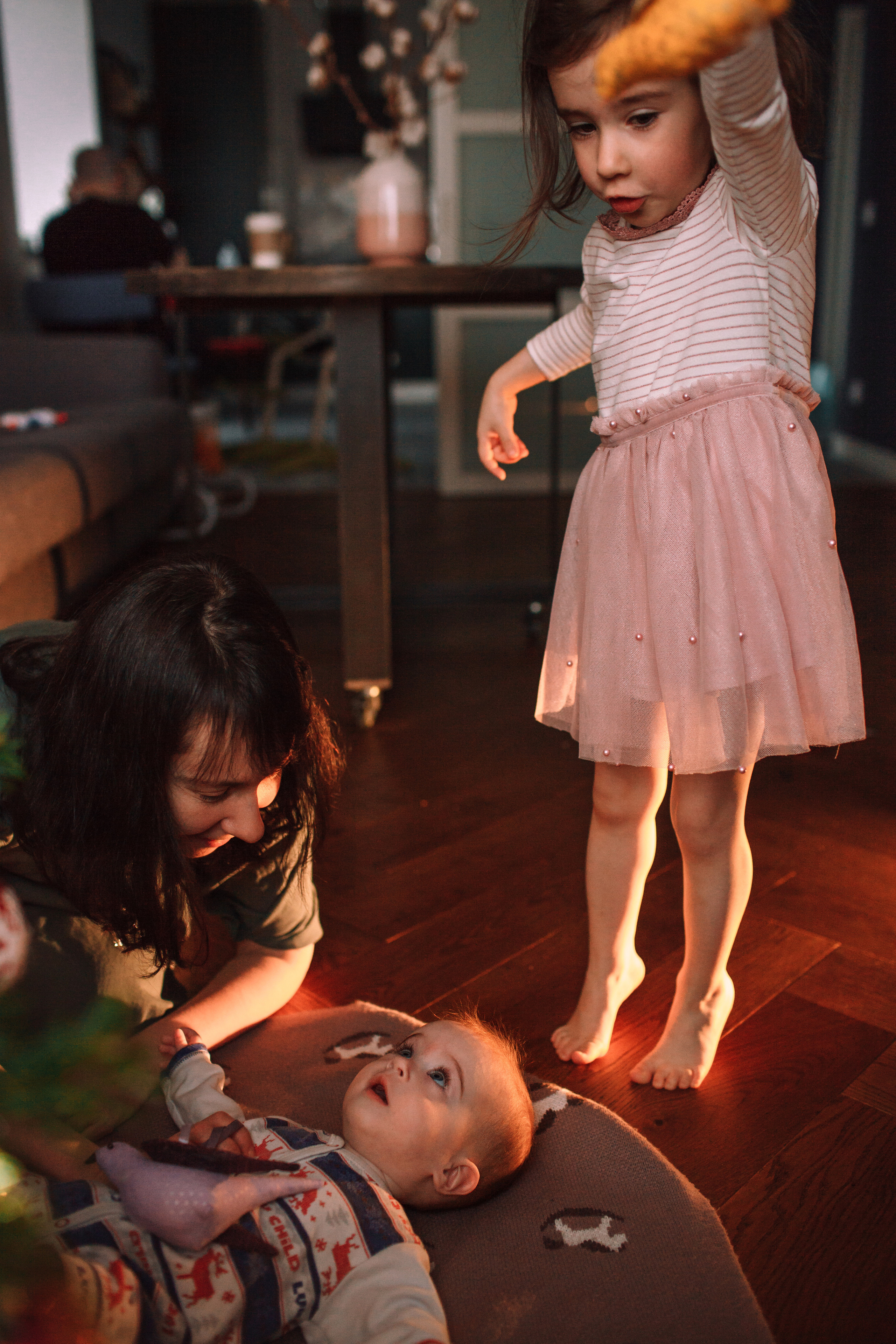 Алла, Андрей и девочки. Домашняя съемка. Детский и семейный фотограф в Москве и московской области Елена Титова