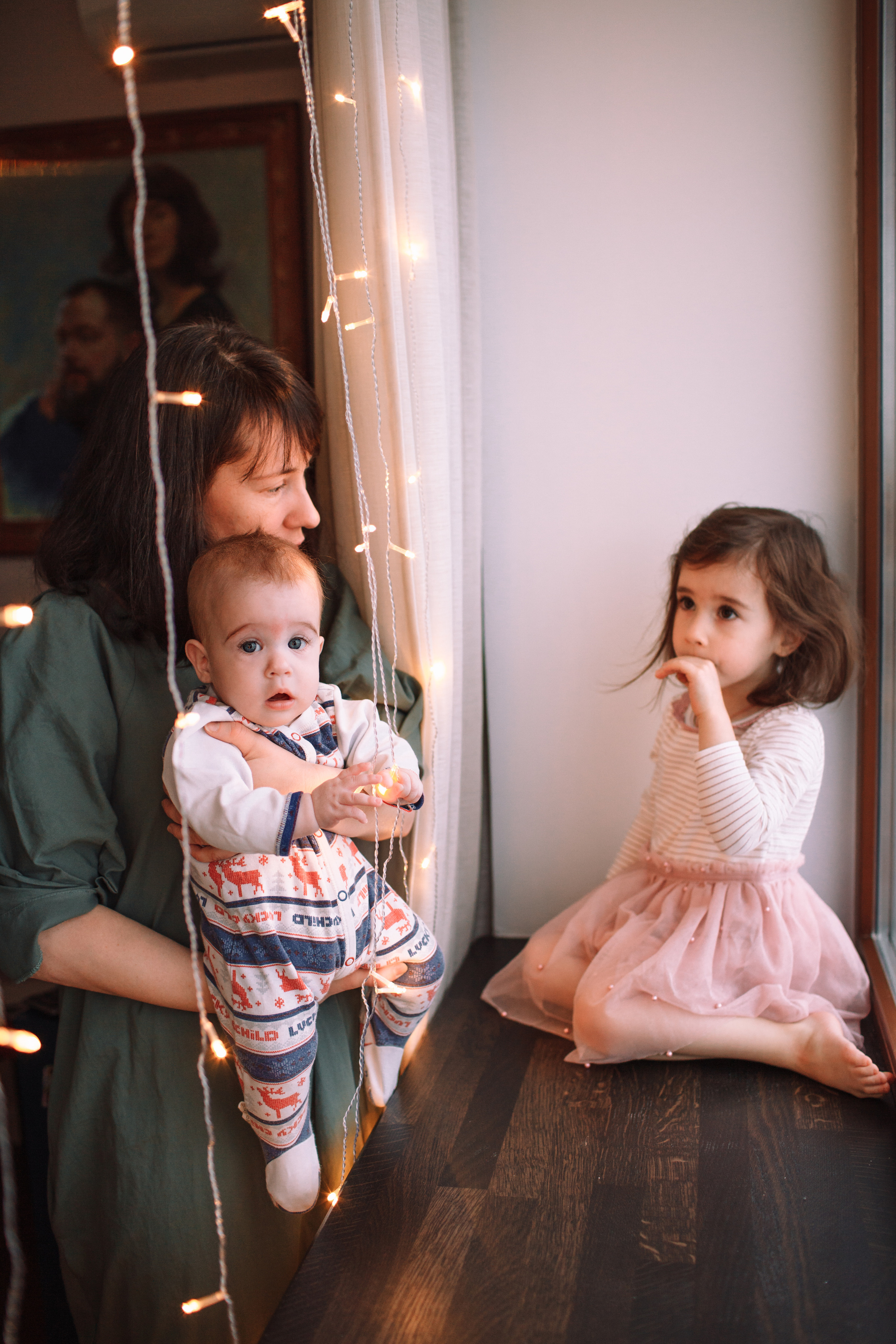 Алла, Андрей и девочки. Домашняя съемка. Детский и семейный фотограф в Москве и московской области Елена Титова