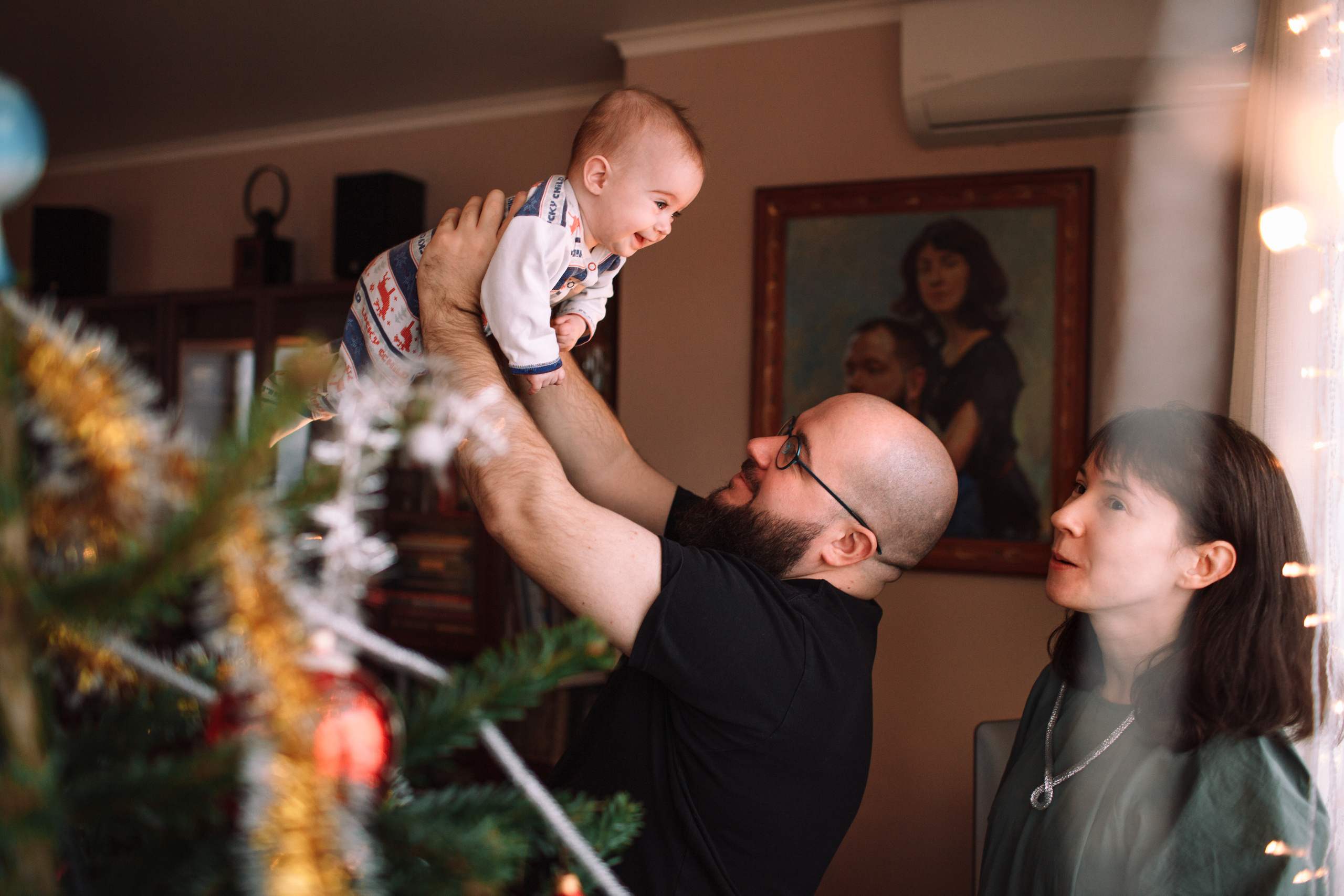Алла, Андрей и девочки. Домашняя съемка. Детский и семейный фотограф в Москве и московской области Елена Титова