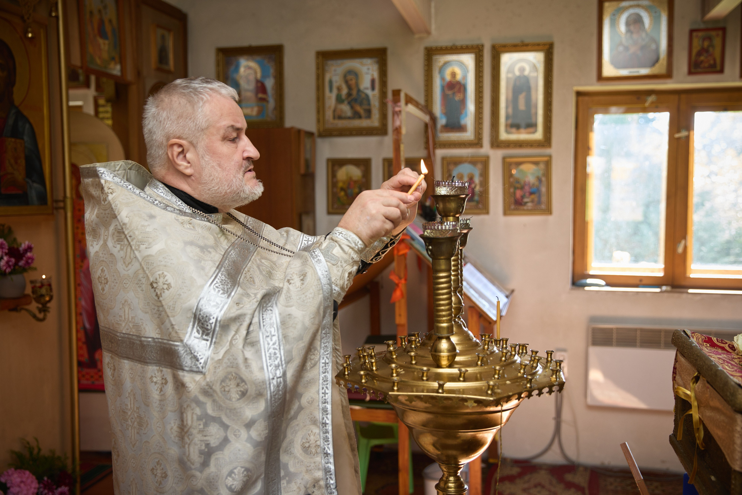 Съемка крещения в Щомыслице