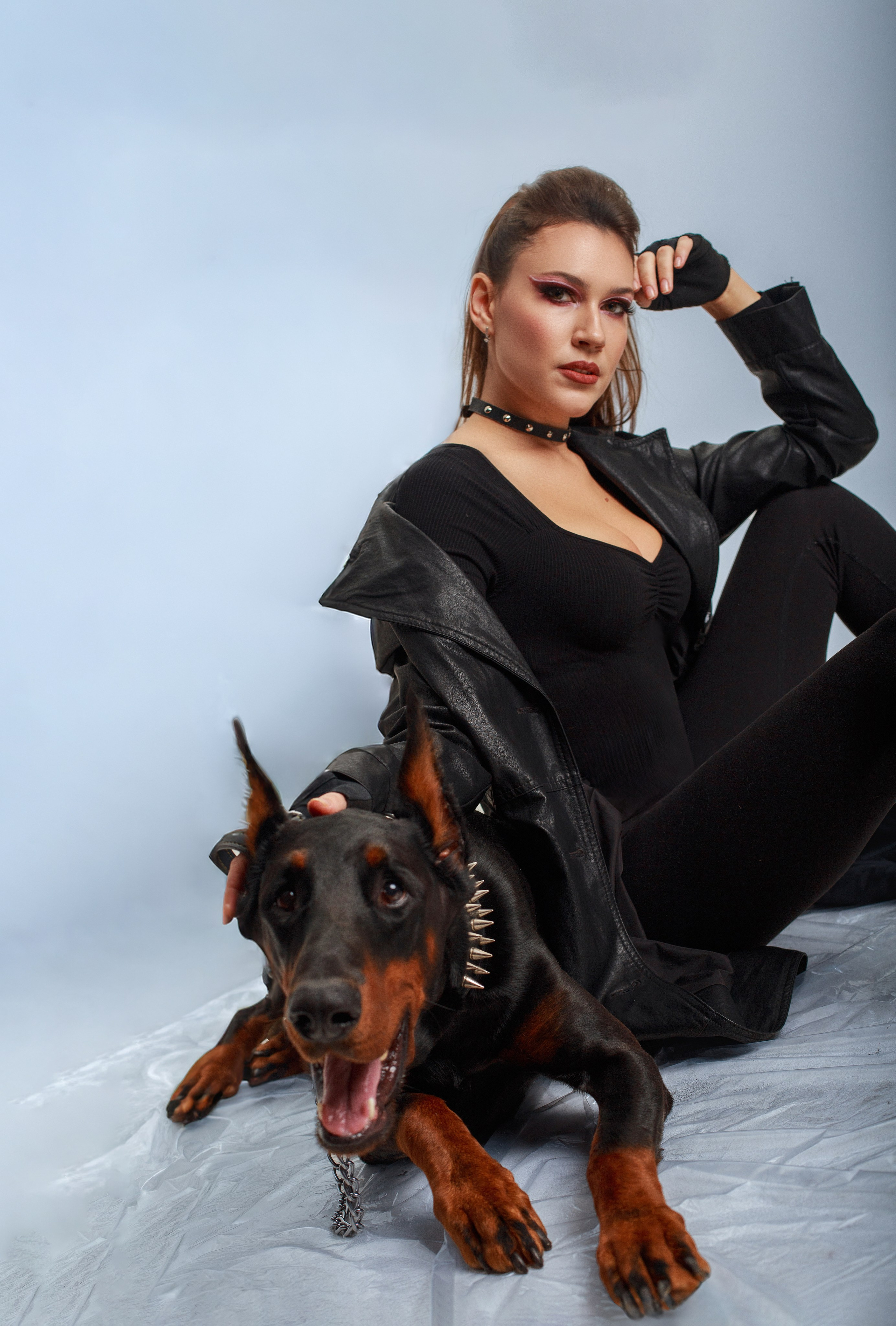 Фотосессия с доберманом в Ставрополе. Фотограф Ставрополь Пятигорск Елизавета Дарина