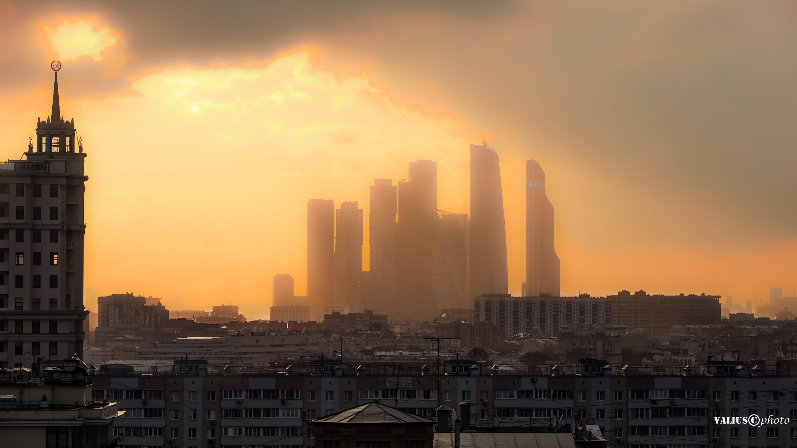 Москва-сити, закат