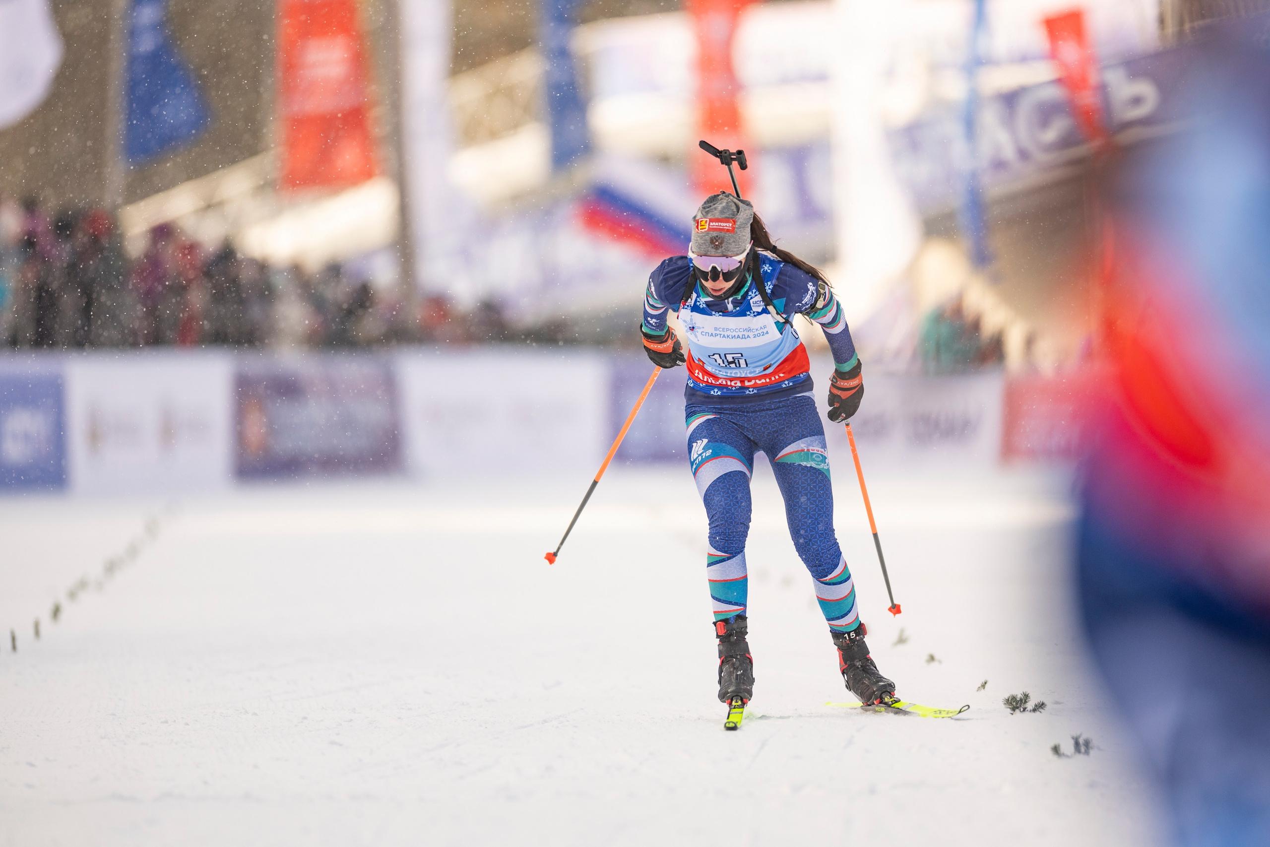 Всероссийская спартакиада. Гонка преследования женщины. Спортивный репортажный фотограф Казань Нафис Сиразетдинов