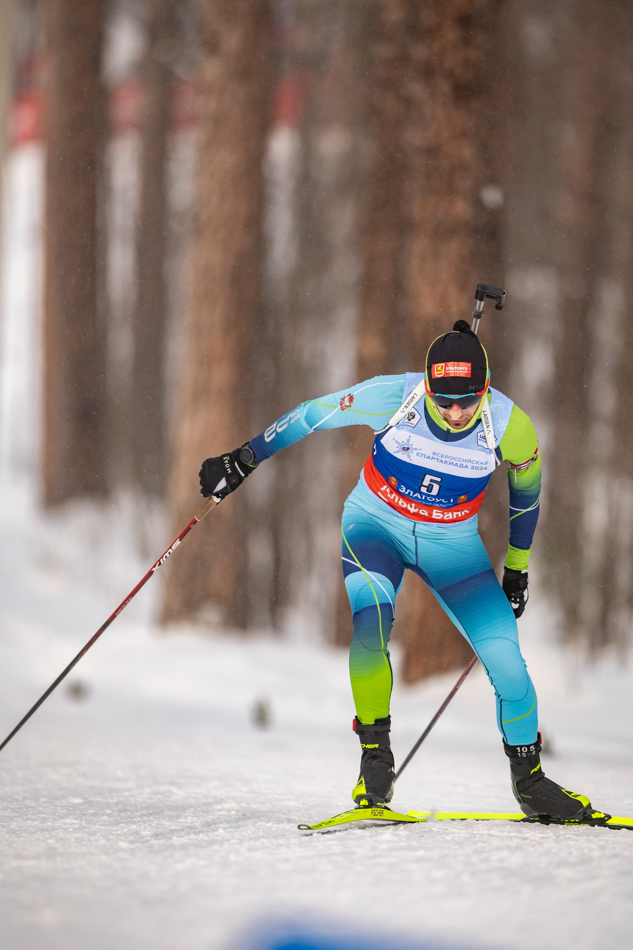 Всероссийская спартакиада по биатлону. Мужчины. Гонка преследования. Спортивный репортажный фотограф Казань Нафис Сиразетдинов