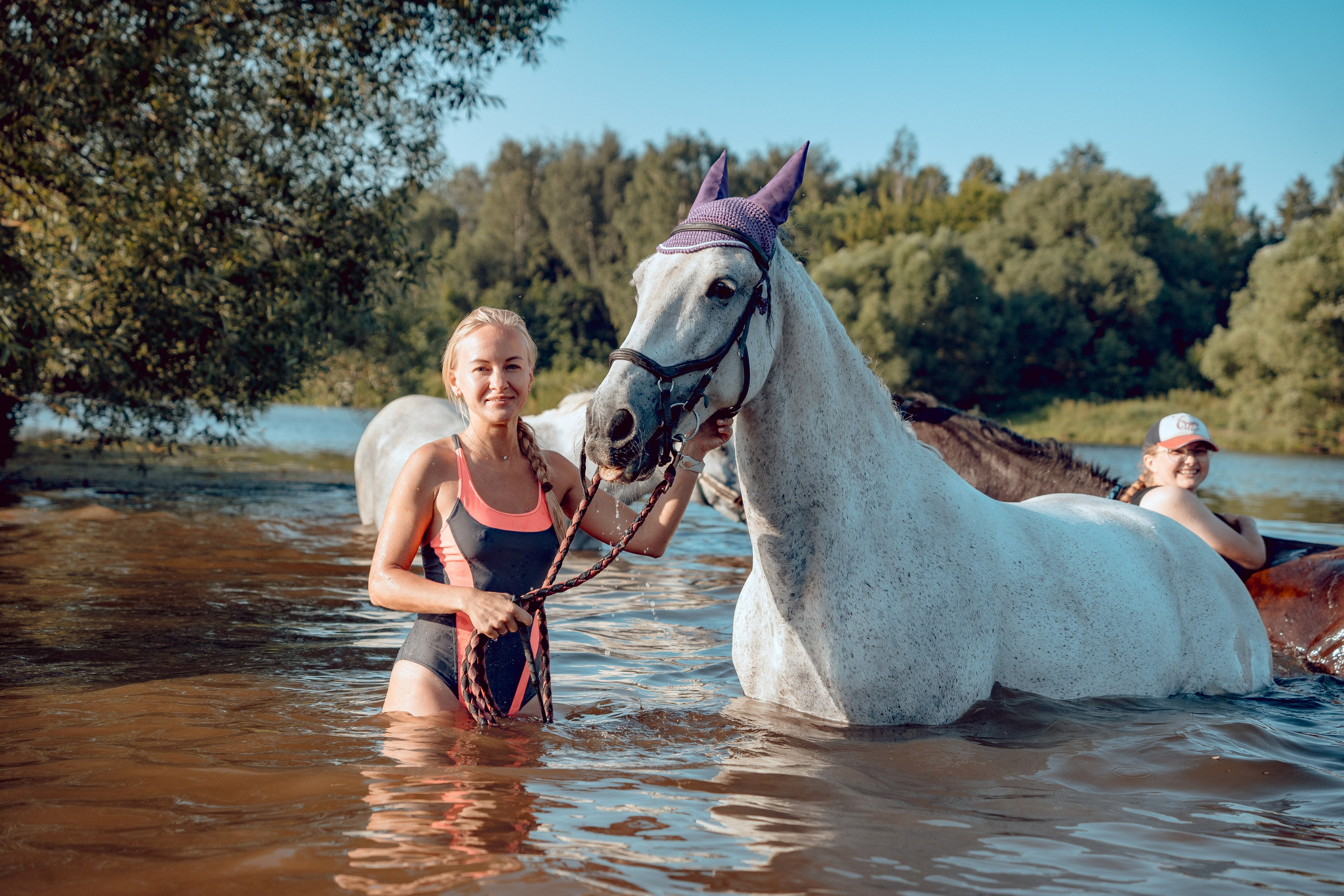 Купание лошадей 05.07.2024. Портретный и семейный фотограф в Москве/Видное