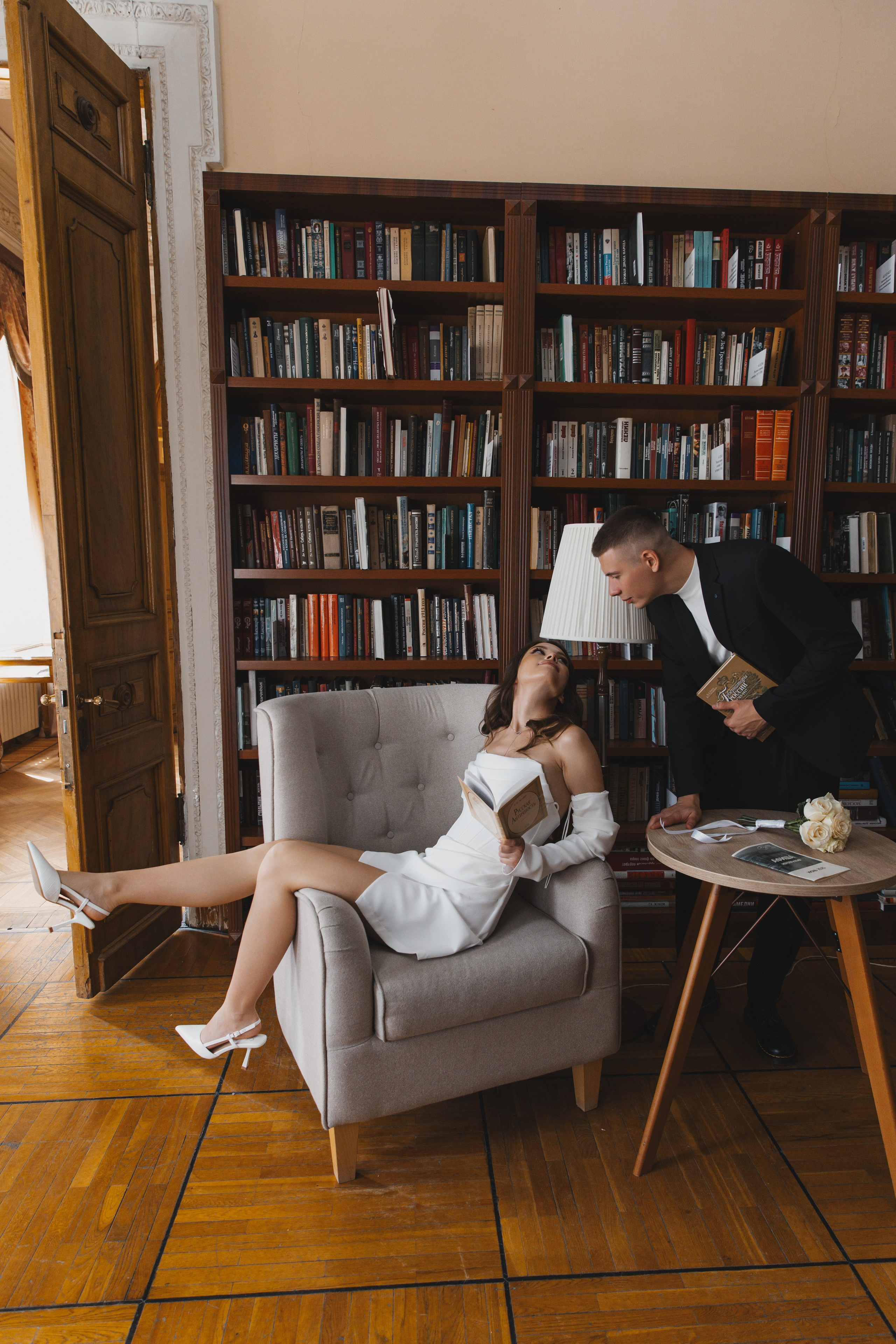 Даниил и Анастасия. Свадебная фотосессия в Библиотеке-читальне им. А. С. Пушкина. Фотограф и видеограф Анна Домашенко