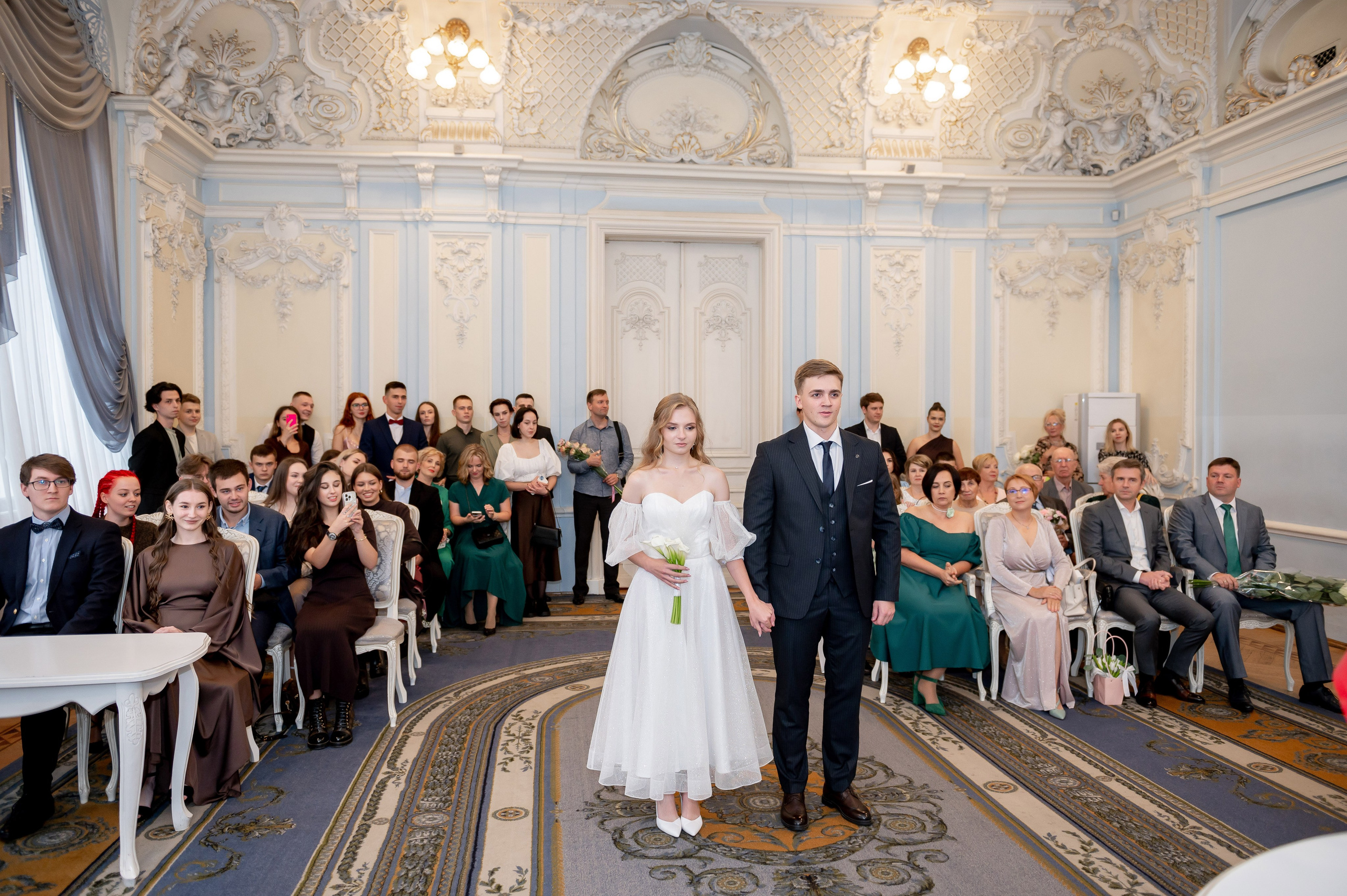 Анастасия и Михаил (Второй Дворец Бракосочетания на Фурштатской улице 52, фотосессия в Таврическом парке). Портретный, семейный и свадебный фотограф в Санкт-Петербурге и в Пушкине Ширяев Денис