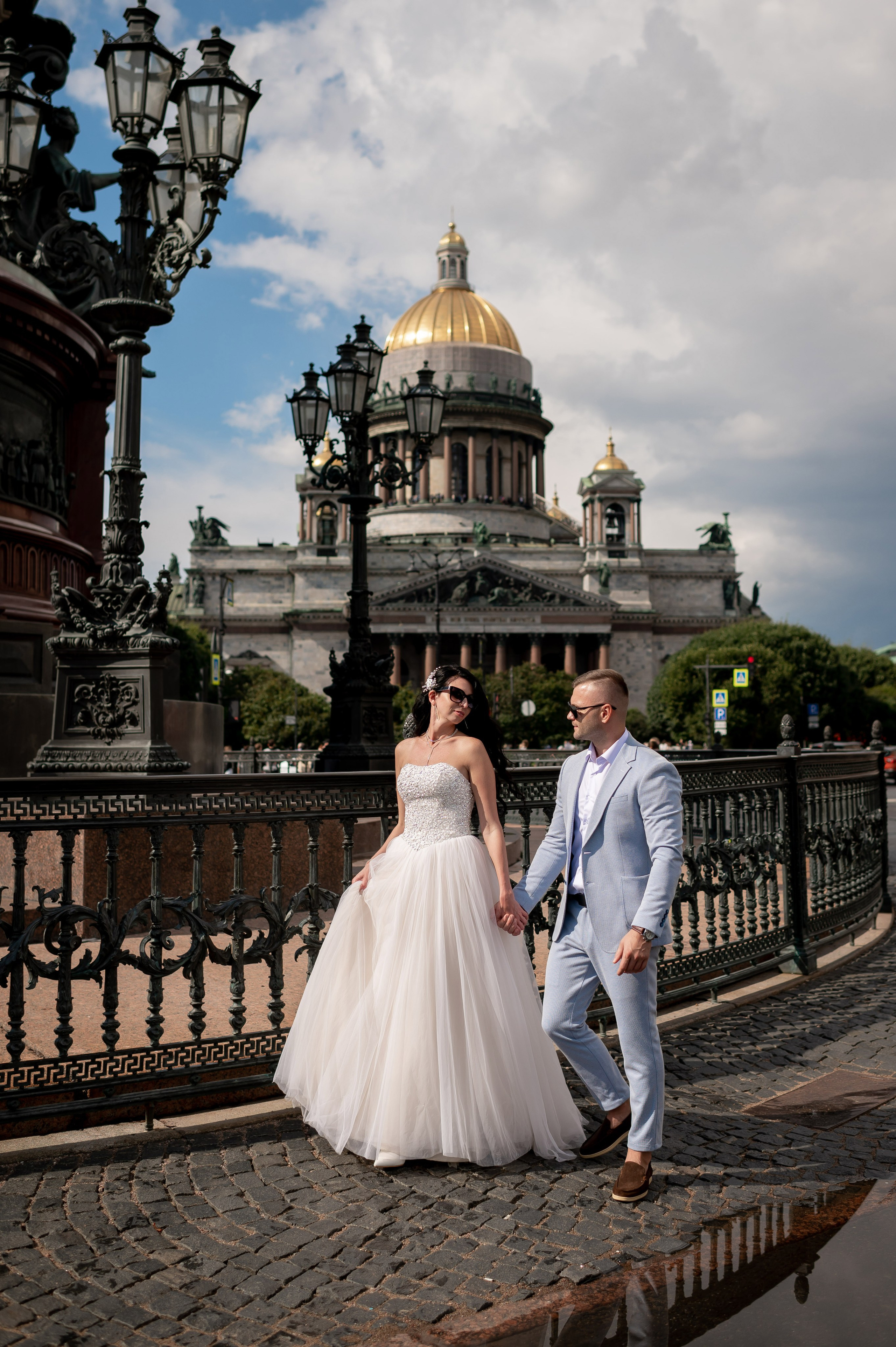 Елена и Илья (фотосессия у городской Невской Ратуши, Исаакиевская площадь). Портретный, семейный и свадебный фотограф в Санкт-Петербурге и в Пушкине Ширяев Денис