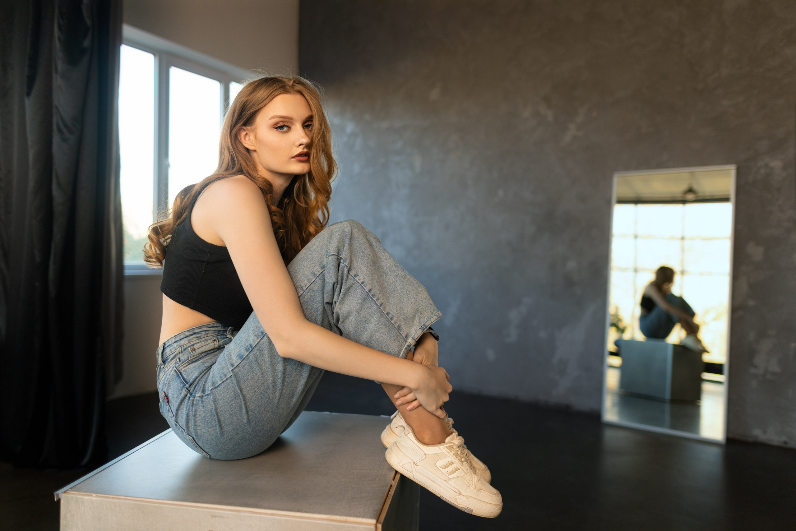 Студийная съемка с Викторией в интерьере в формате для «себя». Дмитрий Шульгин, портретный фотограф в Воронеже