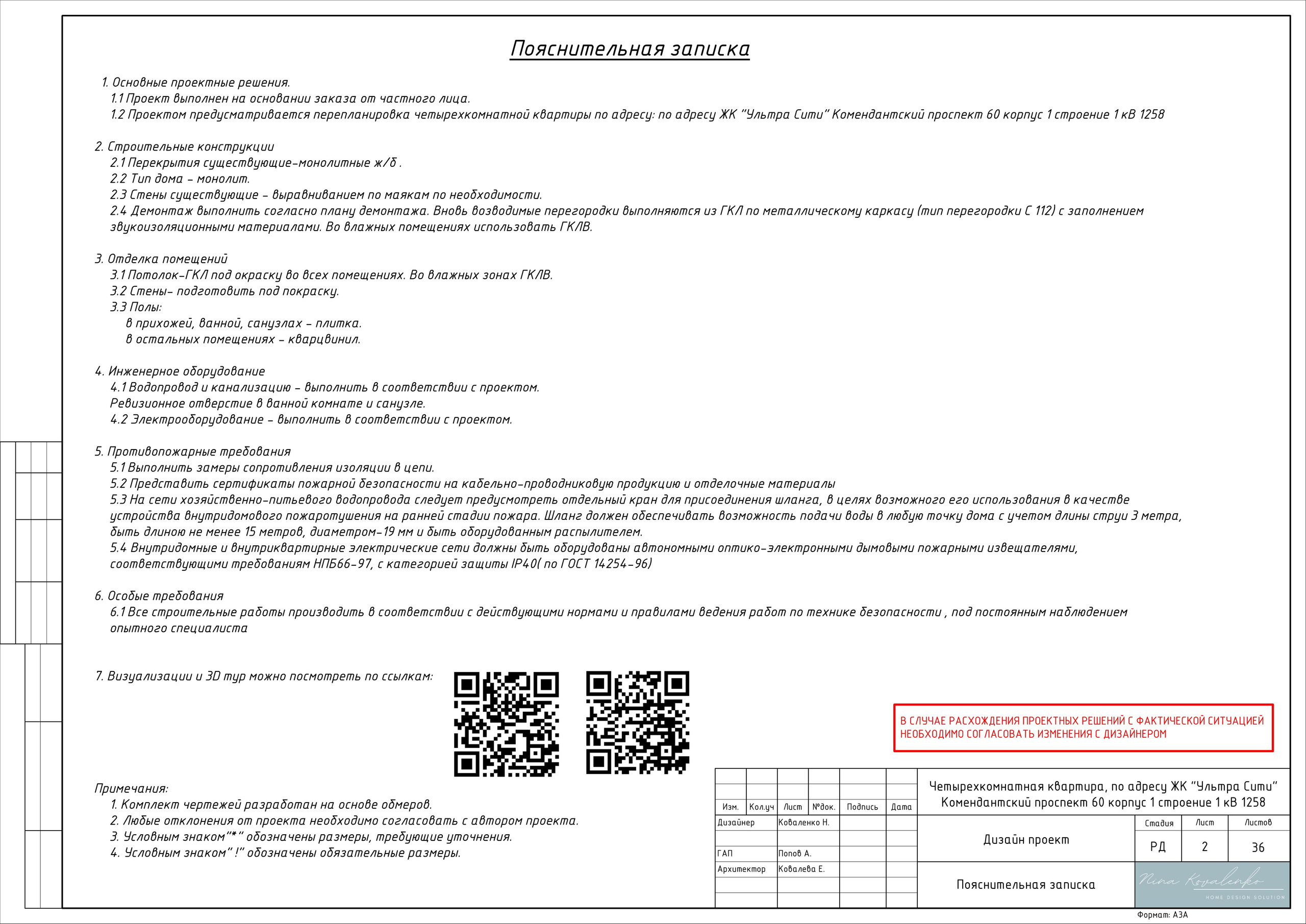 ЖК Ультра Сити Дизайнер Коваленко Н. Студия обмеров и проектирования