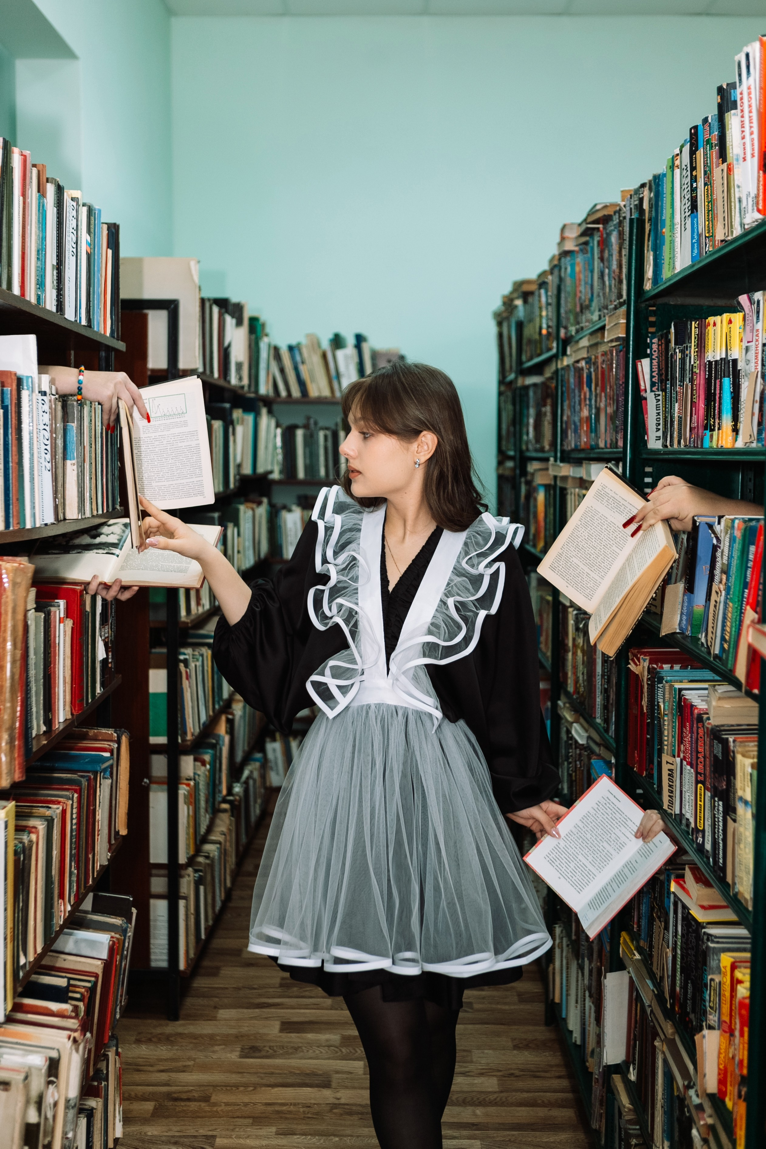 Съемка в библиотеке. Выпускные альбомы Воронеж от Веры Соколовой