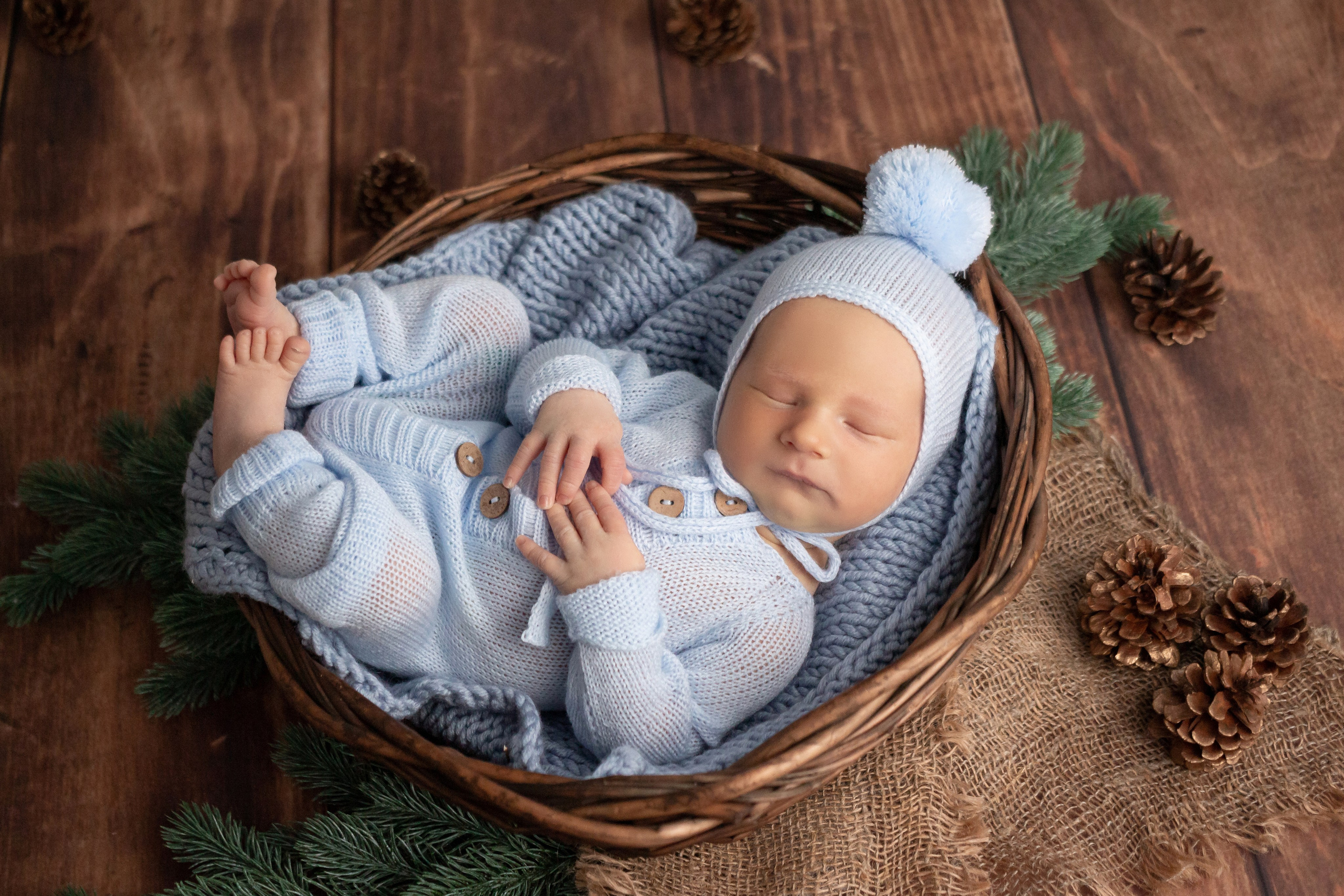 Классический стиль newborn. Фотограф новорождённых Анапа Елена Кушнарь