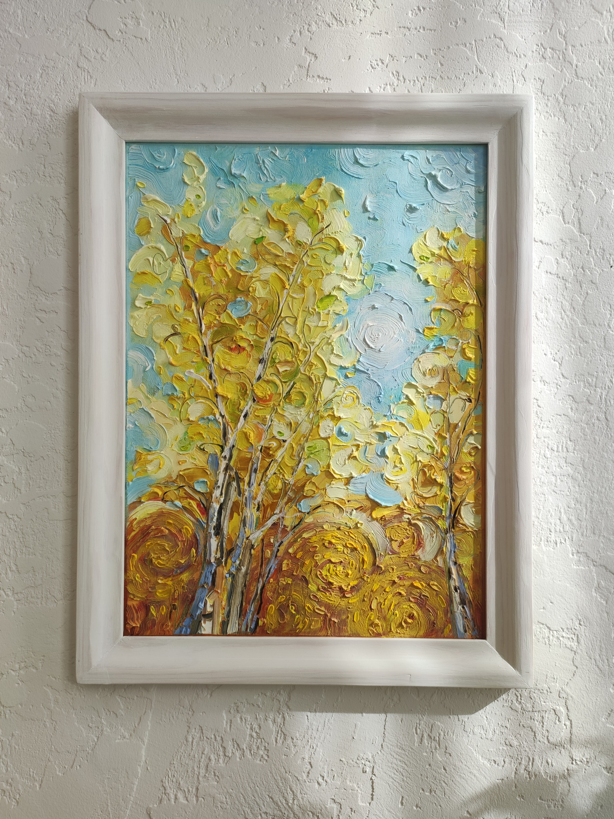 «Мелодия осени», масло на картоне, 30×40см. Галерея картин художницы Бельмесовой Евгении