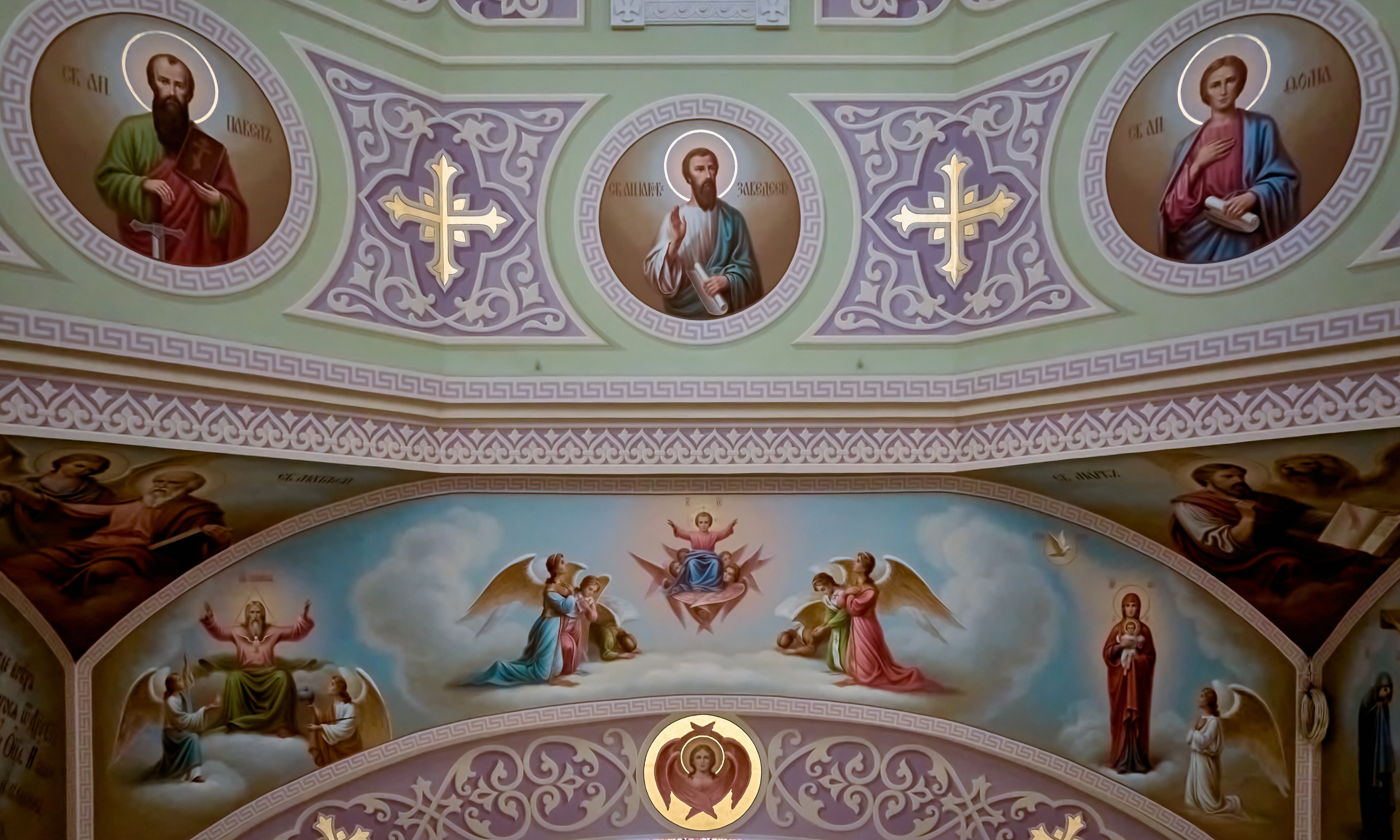 Западная сторона Фрески под куполом