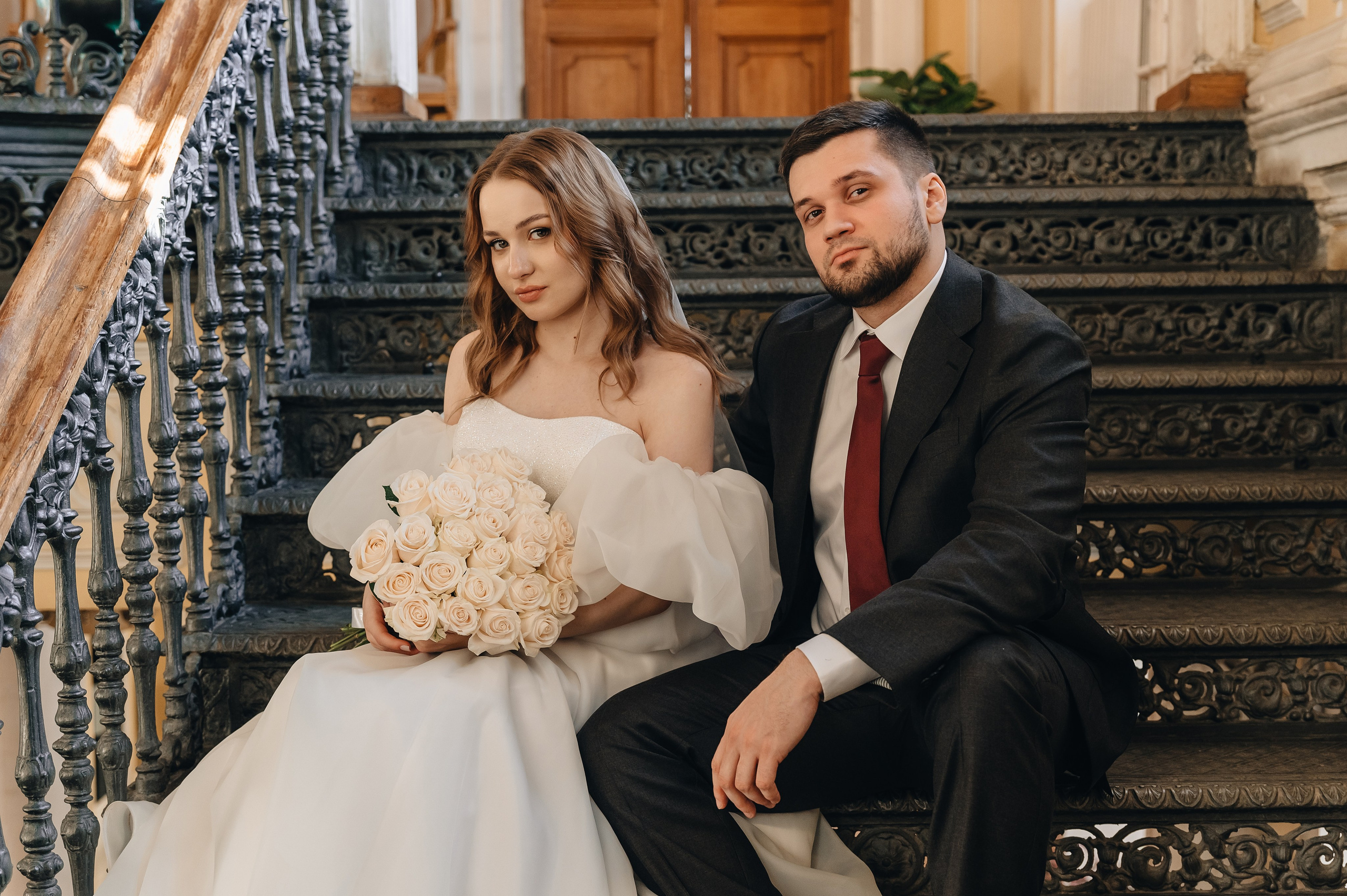 Свадебная фотосессия в библиотеке им. Пушкина. Портретный фотограф Москва Светлана Кашура