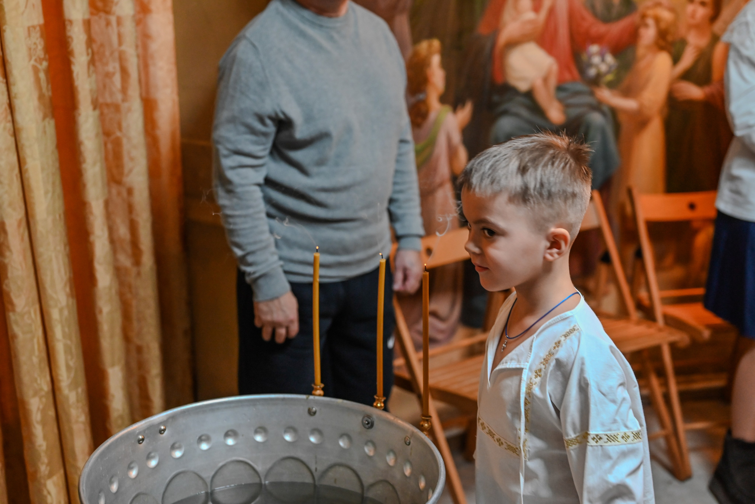 Крещение Совхоз Ленина. Семейный и детский фотограф Москва