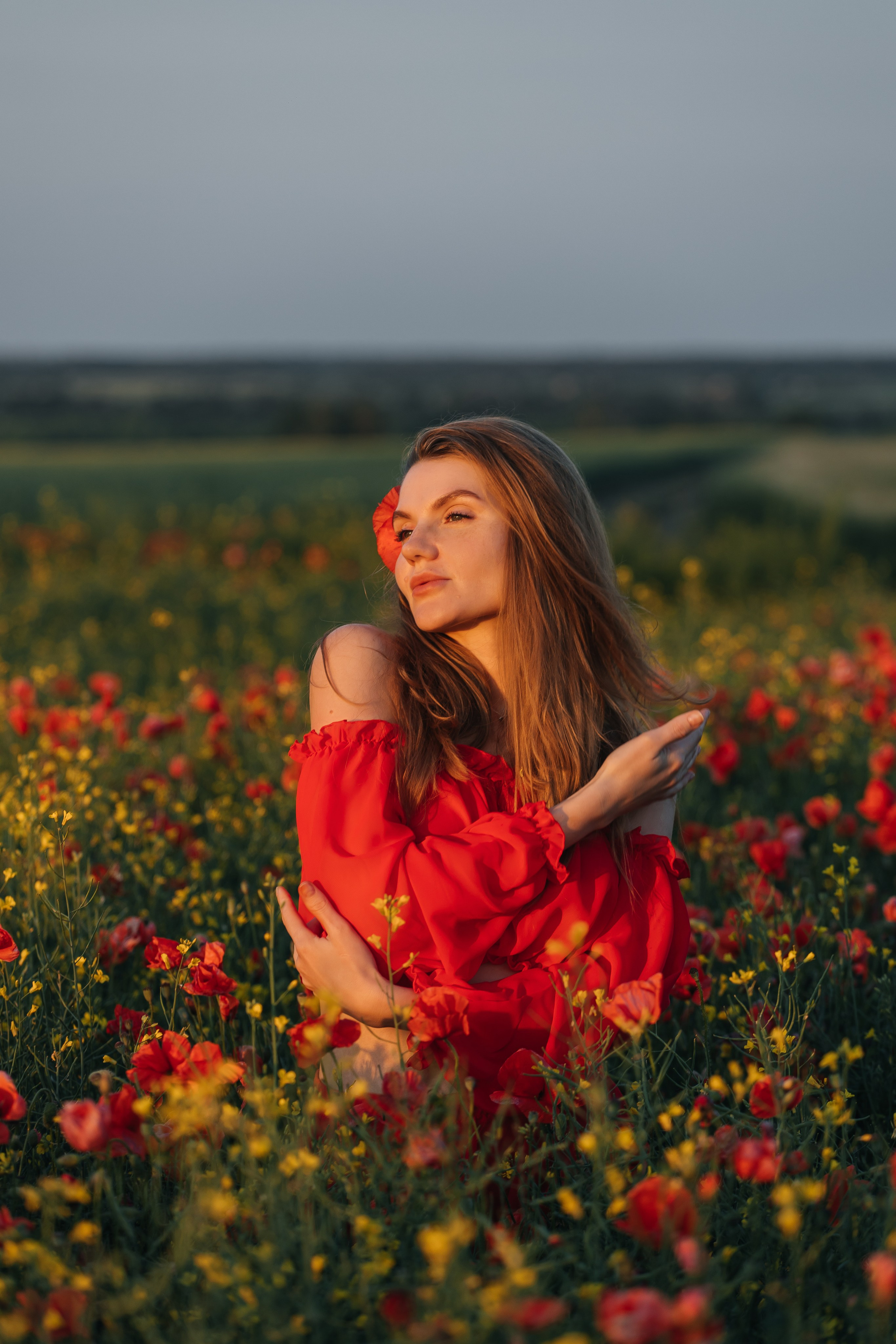 Фотосессия в маковом поле на закате. Свадебный и семейный фотограф в Краснодарском крае Мария Данилкина