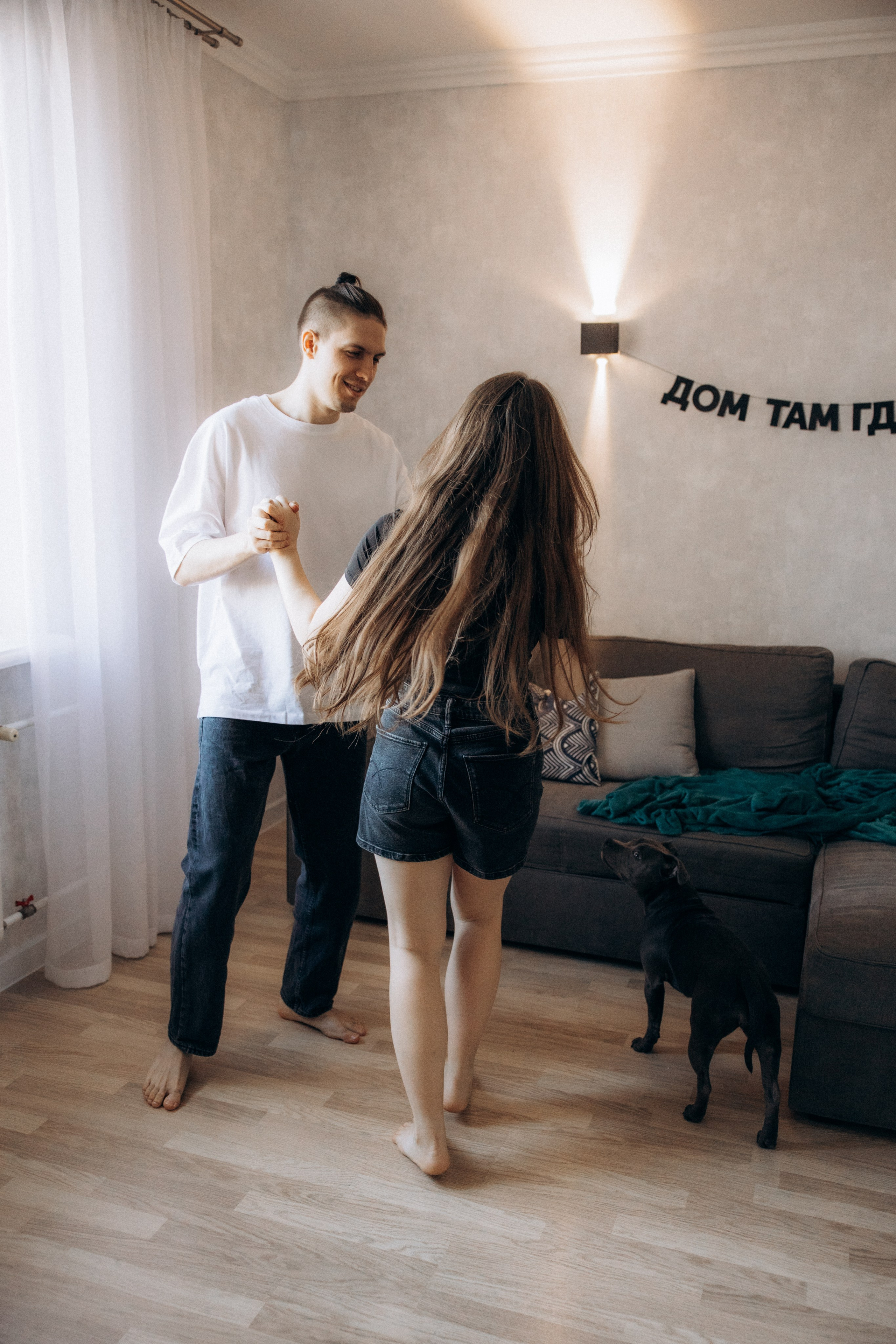 Таня, Егор и Луна. Фотограф анималист в Казани Алина Сулейманова. Фотограф животных