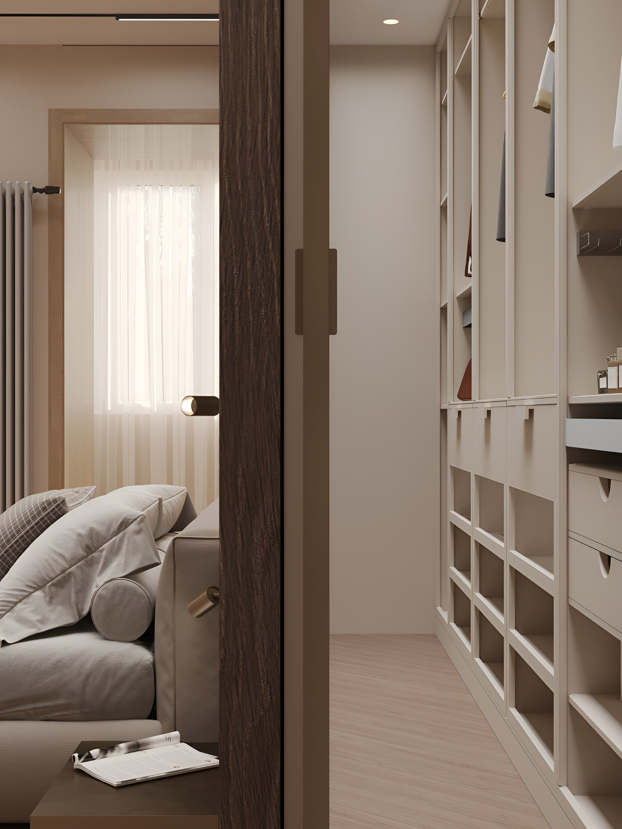 Спальня-кабинет. 3D Визуализация интерьеров жилых и коммерческих помещений