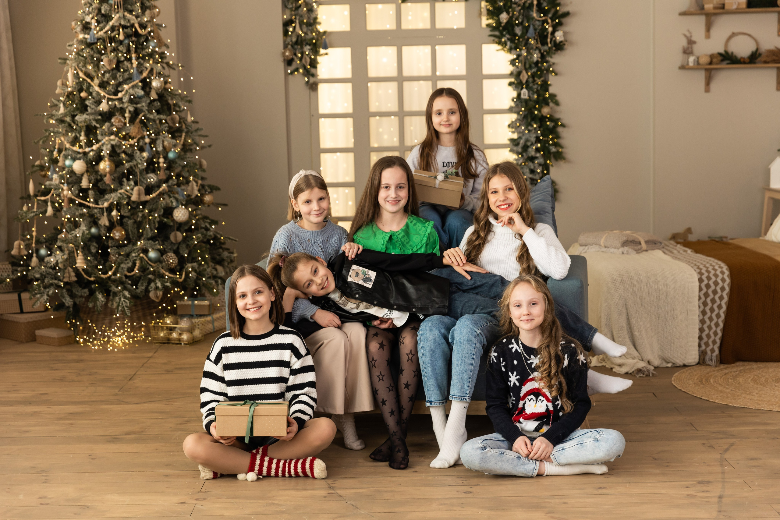 Новогодняя фотосессия в студии 4 класс. Семейный, детский, школьный фотограф в Благовещенске Яна Белоусова