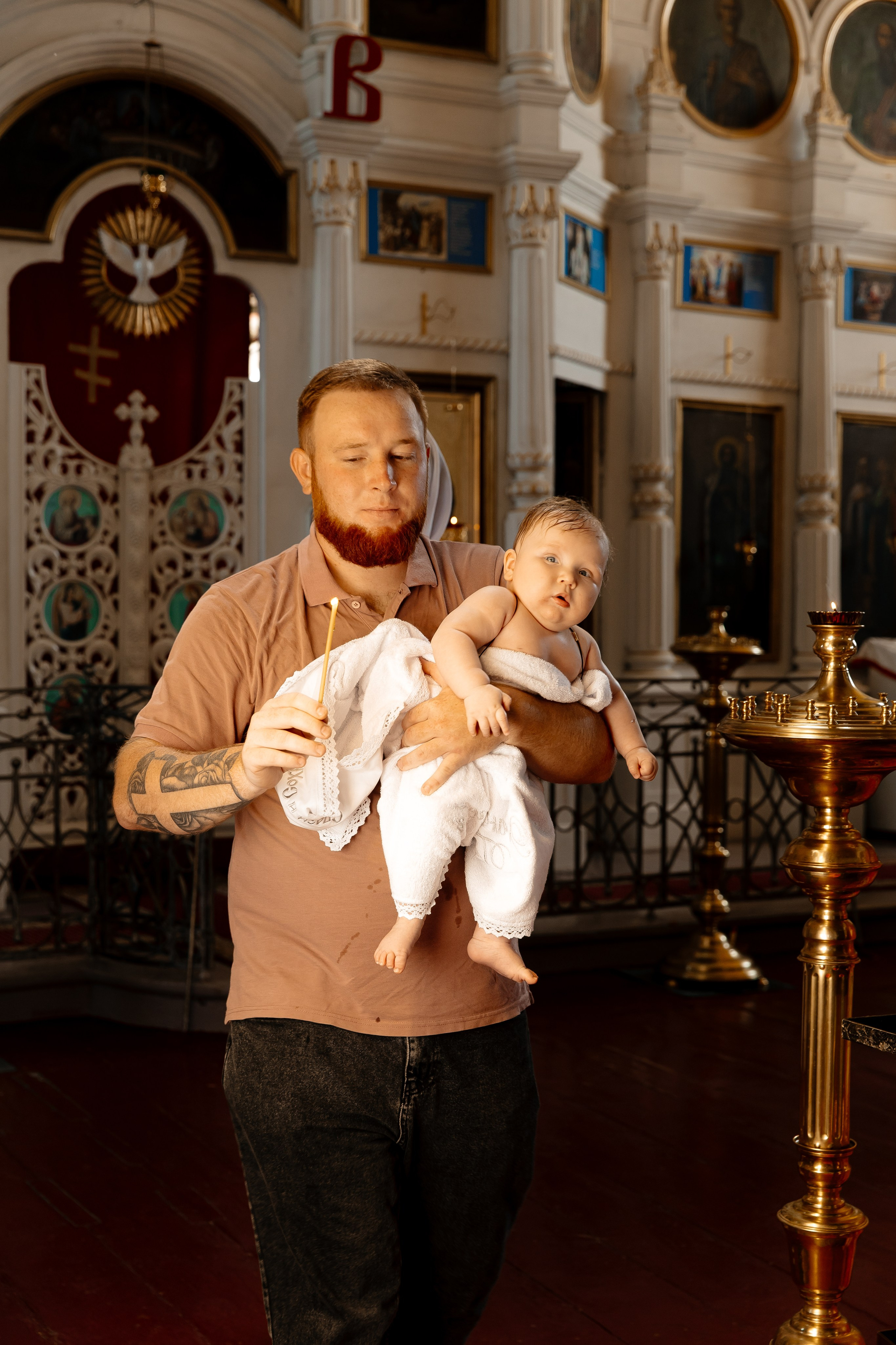 Крещение. Станица Темижбекская Церковь Михаила Архангела. Свадебный фотограф Кропоткин Краснодар