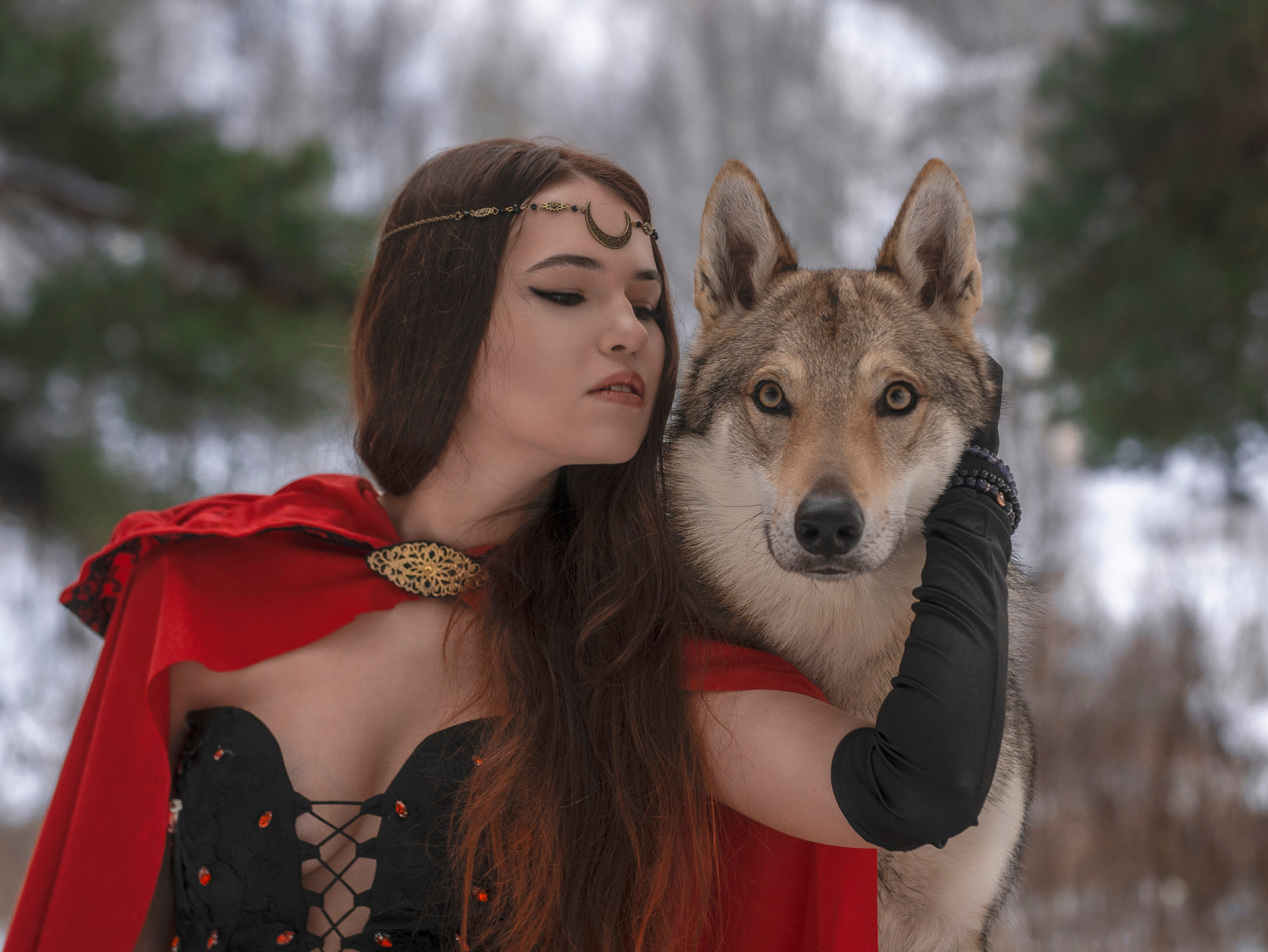 Валерия и влчак. Арт фотограф, женский фотограф Москва