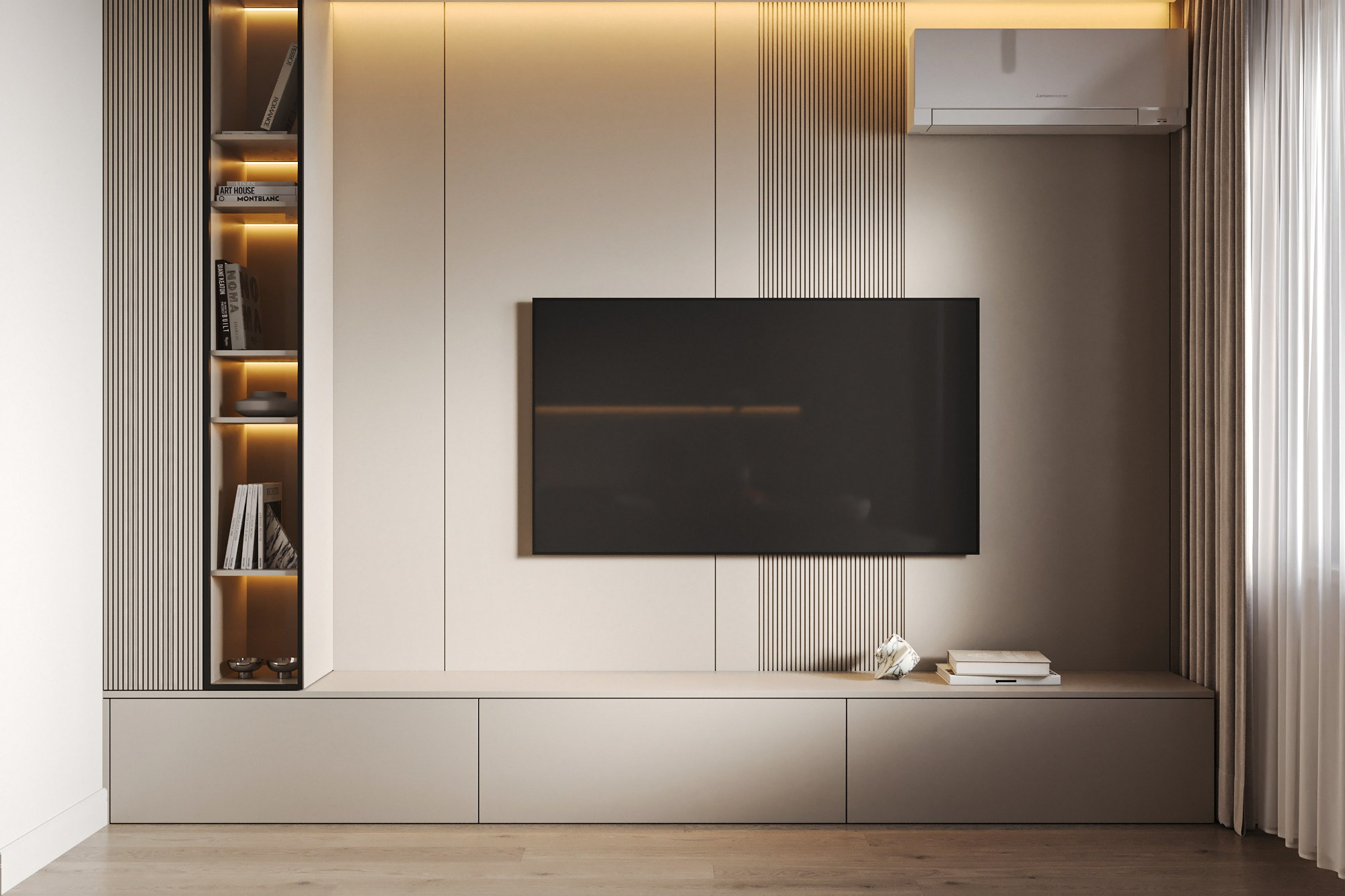 Кухня-гостиная ЖК «Мой ритм». 3D визуализация интерьера Надежда Соколова