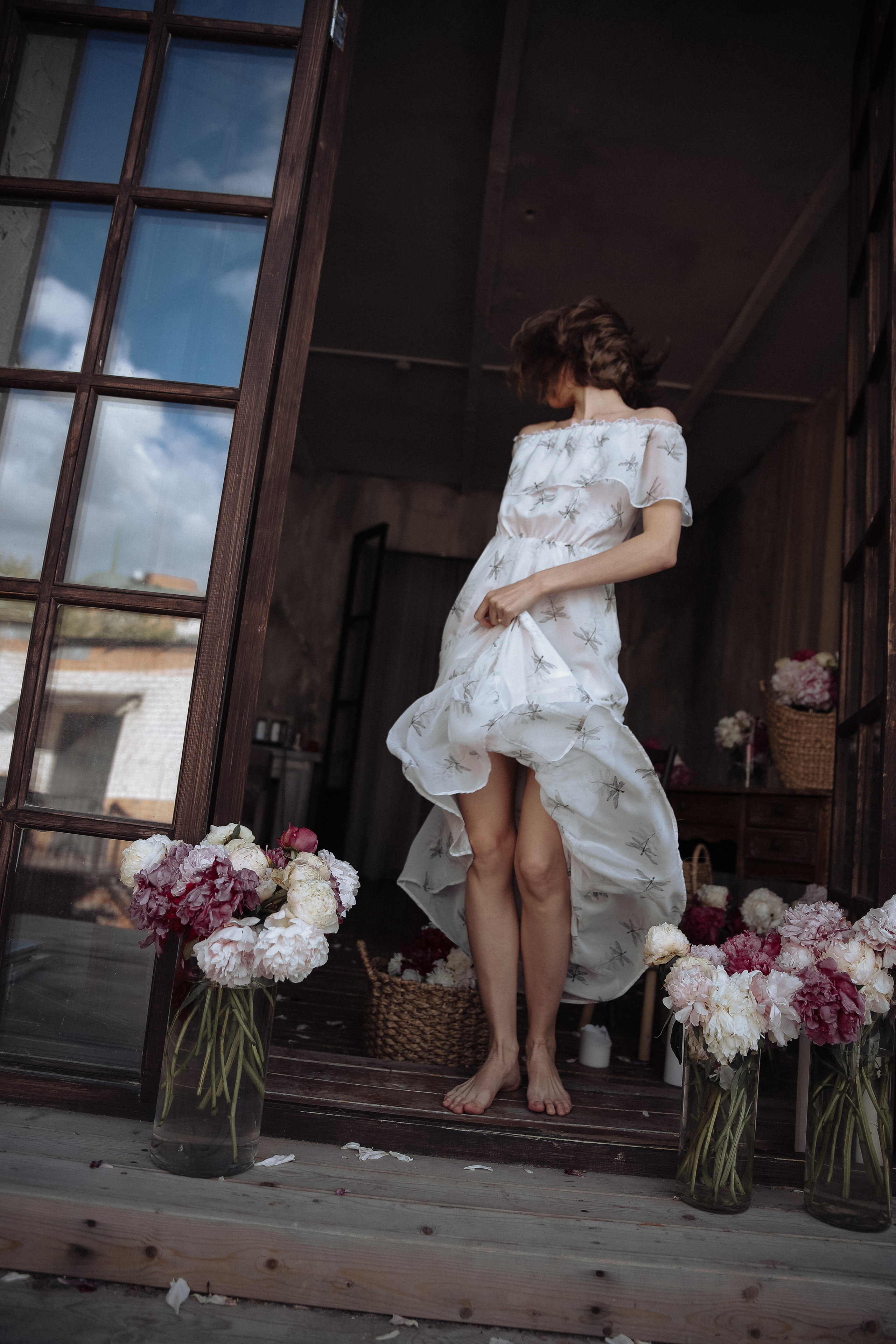 Красивая фотография с пионами