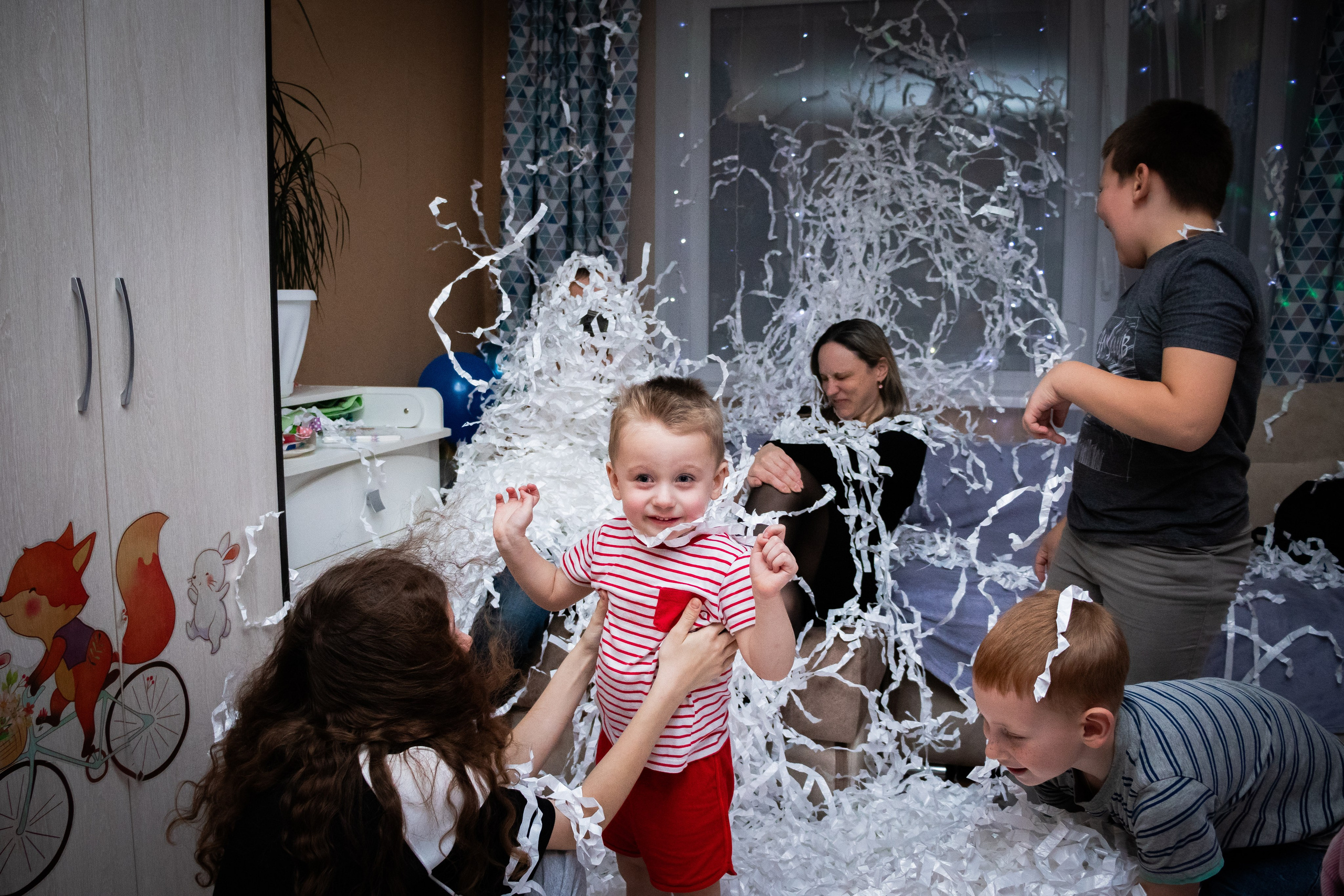Семейная фотосессия на детский день рождения в городе Томск