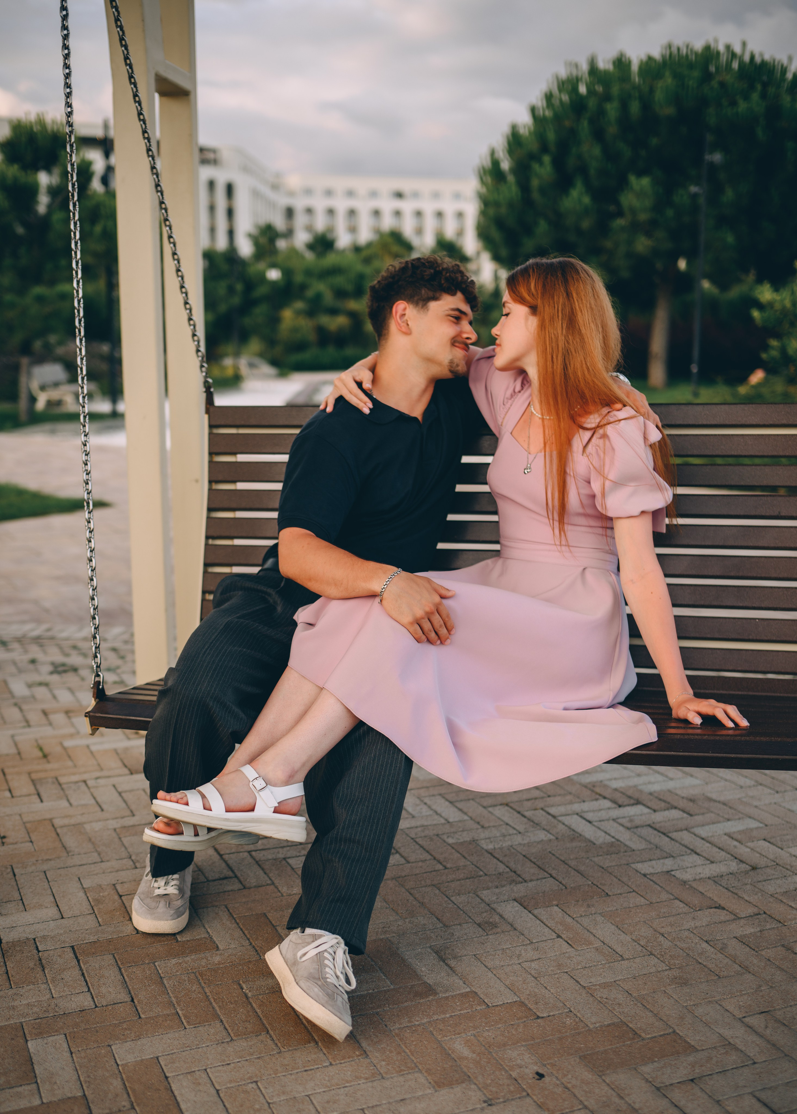 Пальмы, бананы и закат. Музыкальный сад. Свадебный и семейный фотограф София Невская