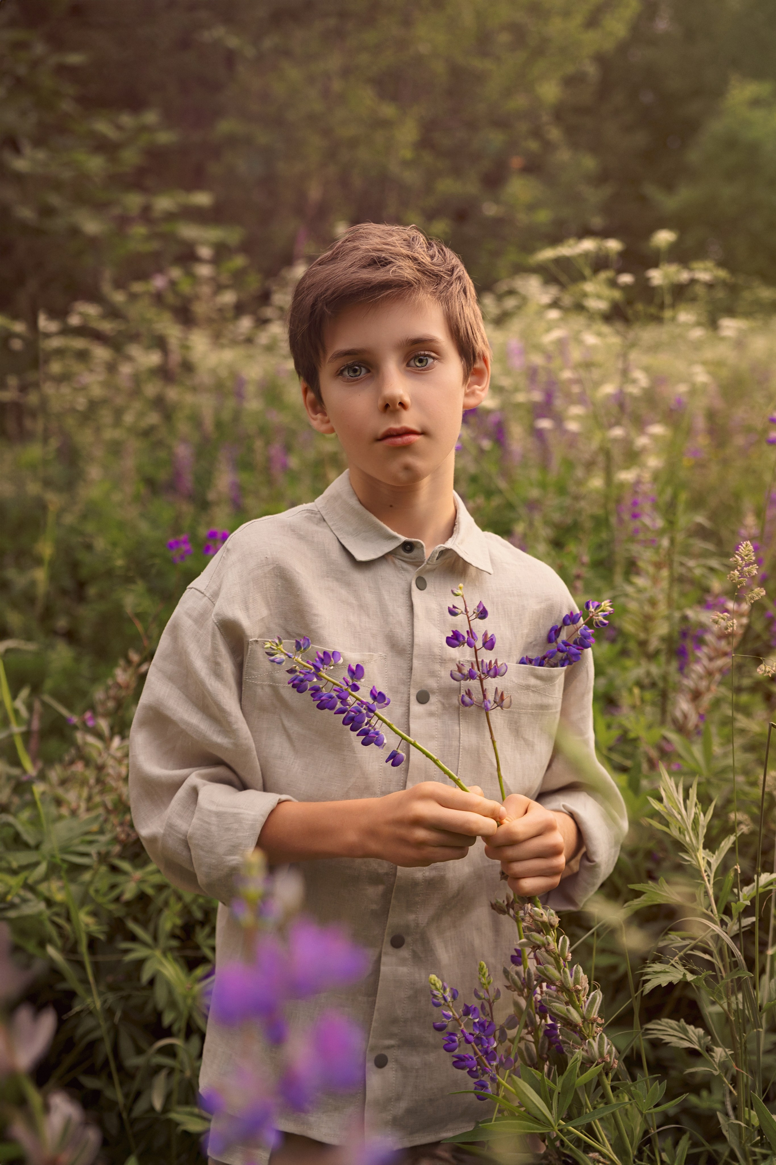 Милая детская фотосессия в люпиновом поле. Трубинова Екатерина | Семейный фотограф | Москва